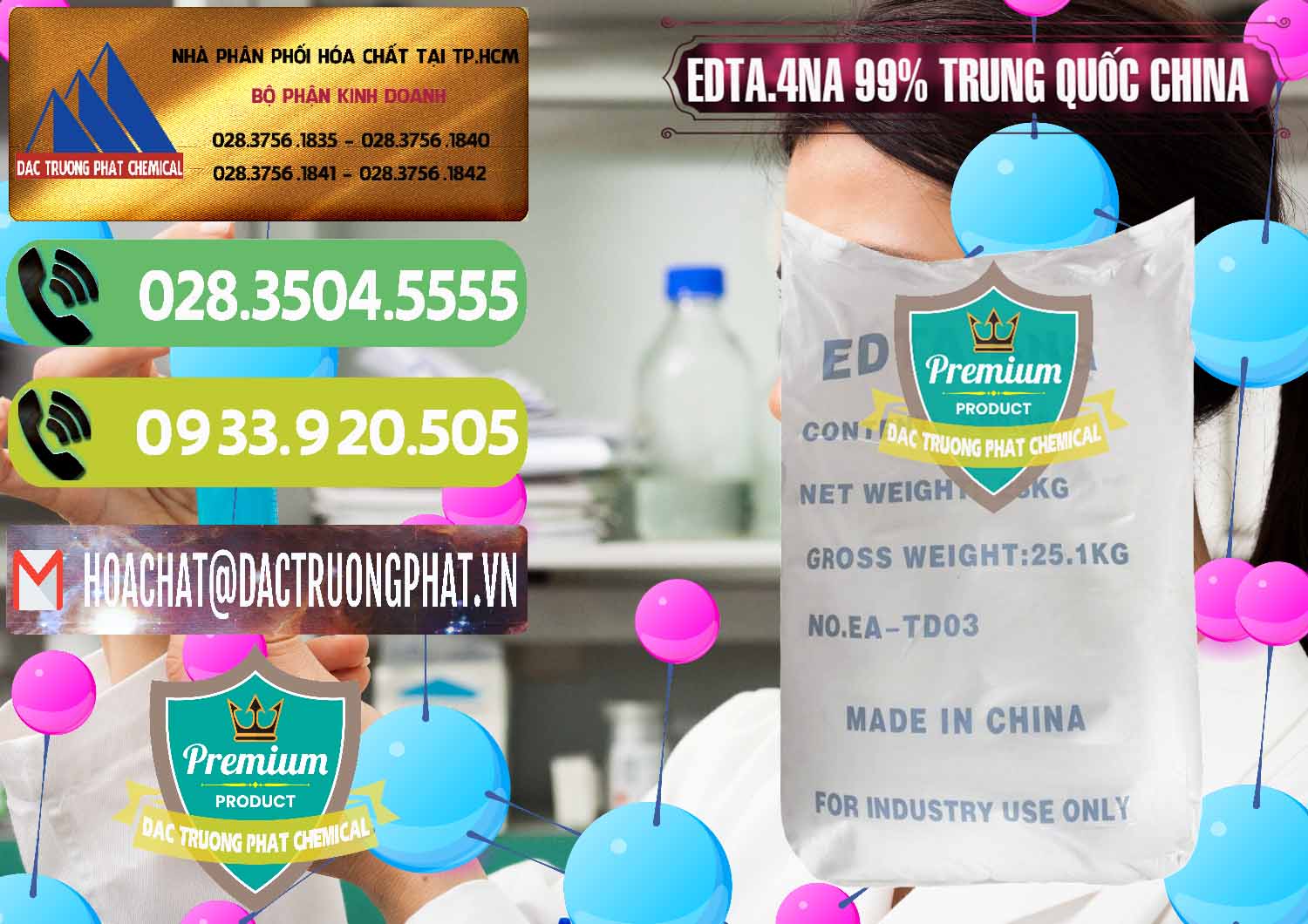 Nhà phân phối - bán EDTA.4NA - EDTA Muối 99% Trung Quốc China - 0292 - Đơn vị cung cấp và phân phối hóa chất tại TP.HCM - hoachatmientay.vn