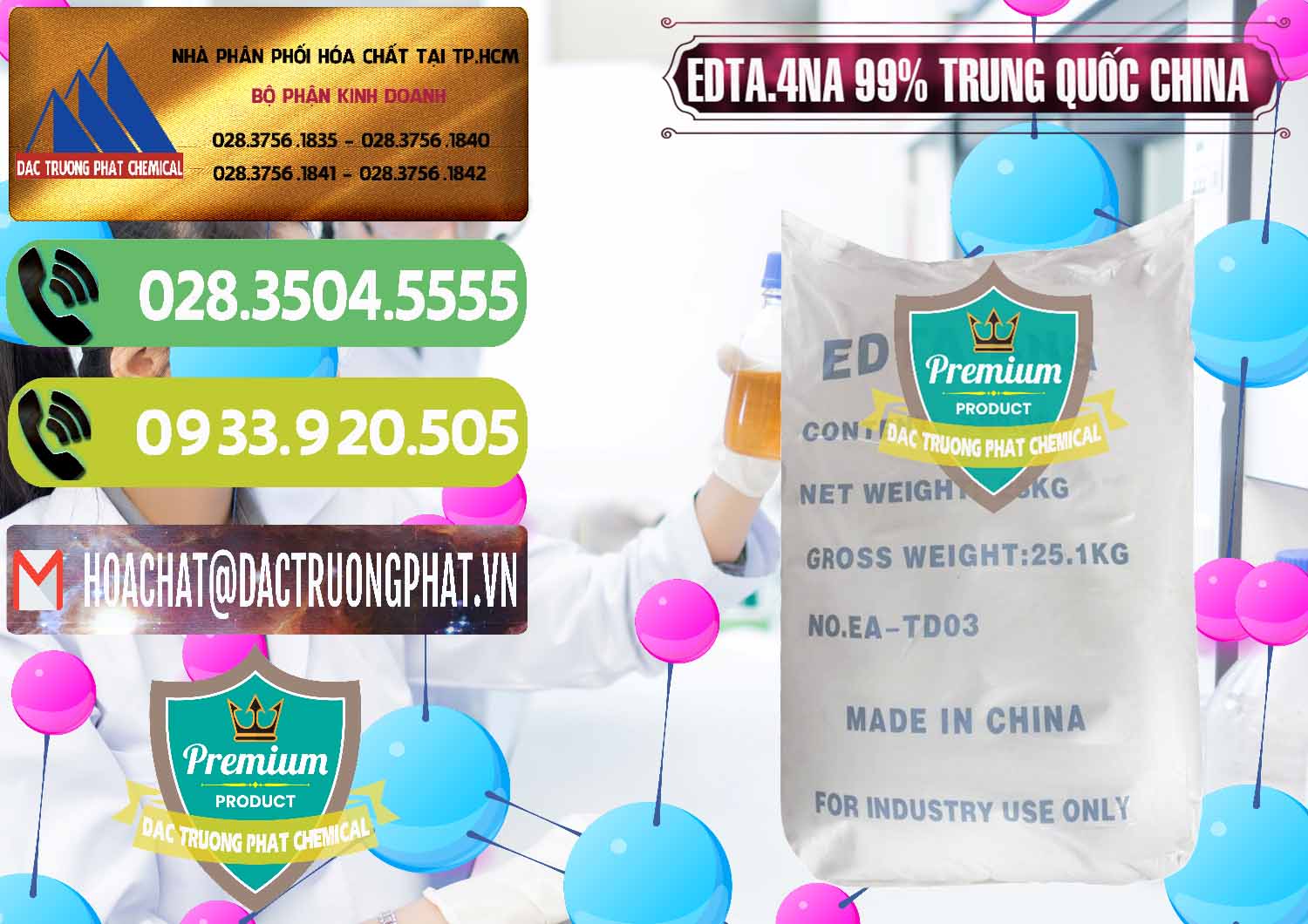 Cty kinh doanh ( bán ) EDTA.4NA - EDTA Muối 99% Trung Quốc China - 0292 - Đơn vị cung cấp _ phân phối hóa chất tại TP.HCM - hoachatmientay.vn