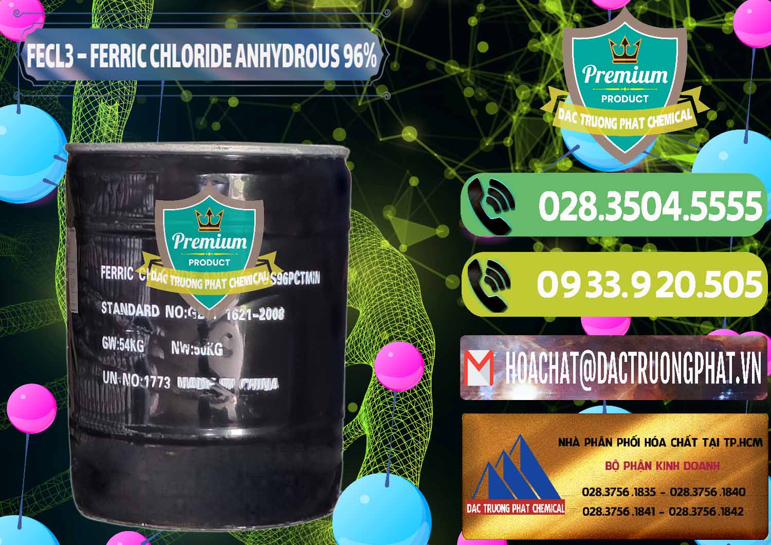 Cty thương mại & bán Sắt Clorua — Powder Phèn Sắt Anhydrous Trung Quốc China Công ty bán ( cung ứng ) FECL3 – Ferric Chloride Anhydrous 96% Trung Quốc China - 0065 - Chuyên phân phối và cung cấp hóa chất tại TP.HCM - hoachatmientay.vn