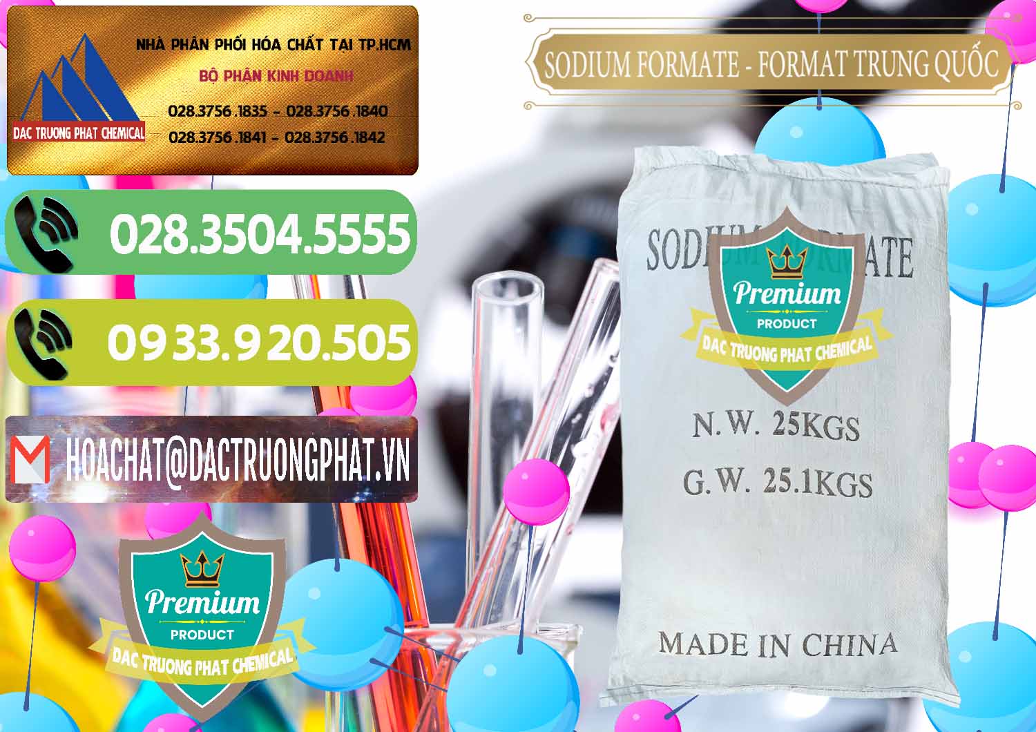 Nhà cung ứng & bán Sodium Formate - Natri Format Trung Quốc China - 0142 - Cty chuyên kinh doanh _ phân phối hóa chất tại TP.HCM - hoachatmientay.vn