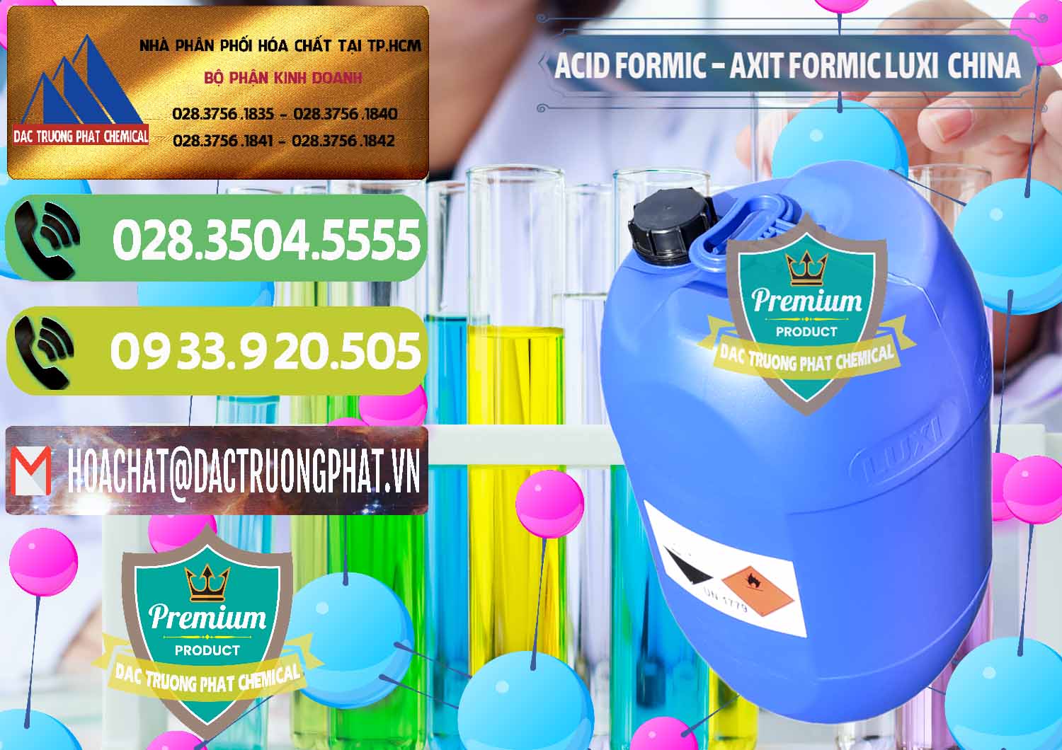 Nhà cung cấp & bán Acid Formic - Axit Formic Luxi Trung Quốc China - 0029 - Cty kinh doanh và cung cấp hóa chất tại TP.HCM - hoachatmientay.vn