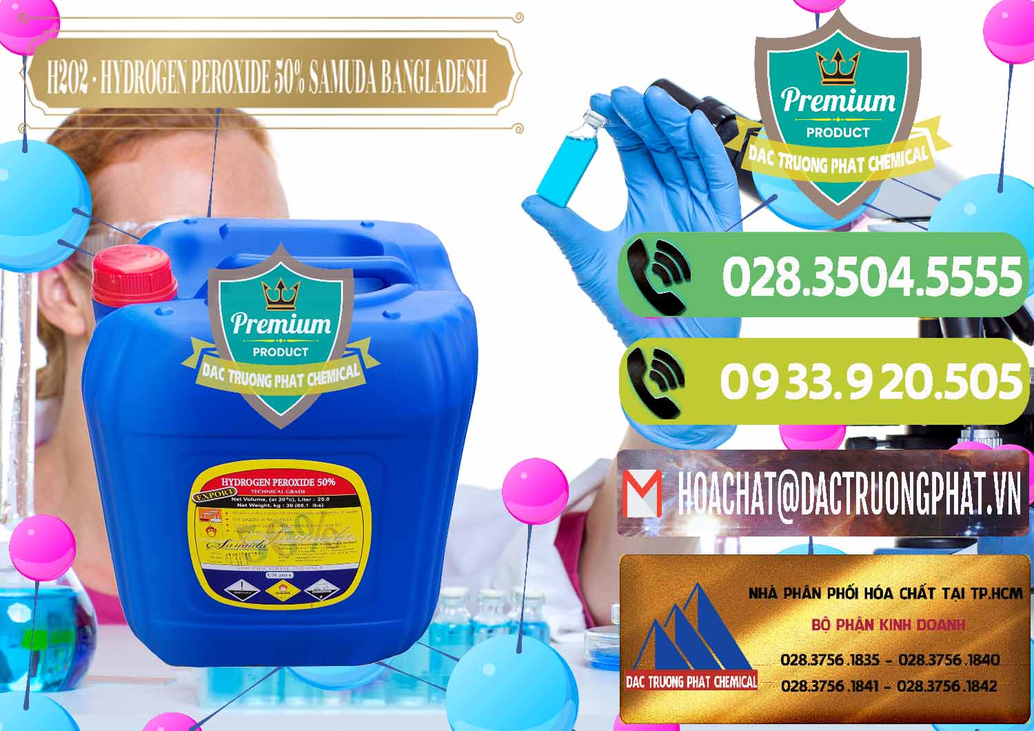 Nhà bán hàng — phân phối H2O2 \ Ôxy Già Lỏng 50% Samuda Bangladesh tại TP.HCM Công ty kinh doanh ( bán ) H2O2 - Hydrogen Peroxide 50% Samuda Bangladesh - 0077 - Đơn vị cung cấp và bán hóa chất tại TP.HCM - hoachatmientay.vn