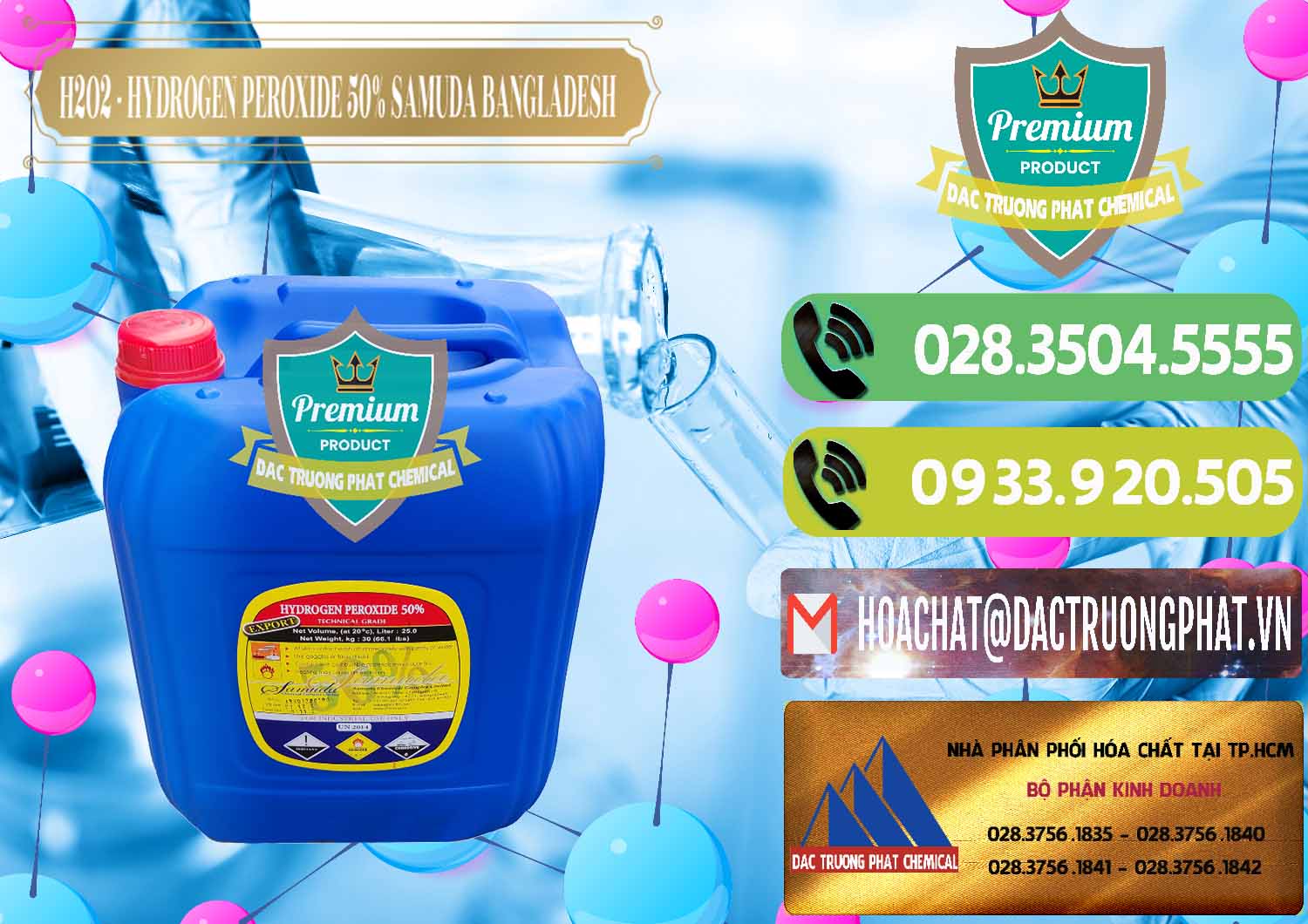 Nhà bán hàng < phân phối H2O2 - Hydrogen Dioxide Lỏng 50% Samuda Bangladesh Đơn vị chuyên phân phối ( bán ) H2O2 - Hydrogen Peroxide 50% Samuda Bangladesh - 0077 - Đơn vị bán - cung cấp hóa chất tại TP.HCM - hoachatmientay.vn
