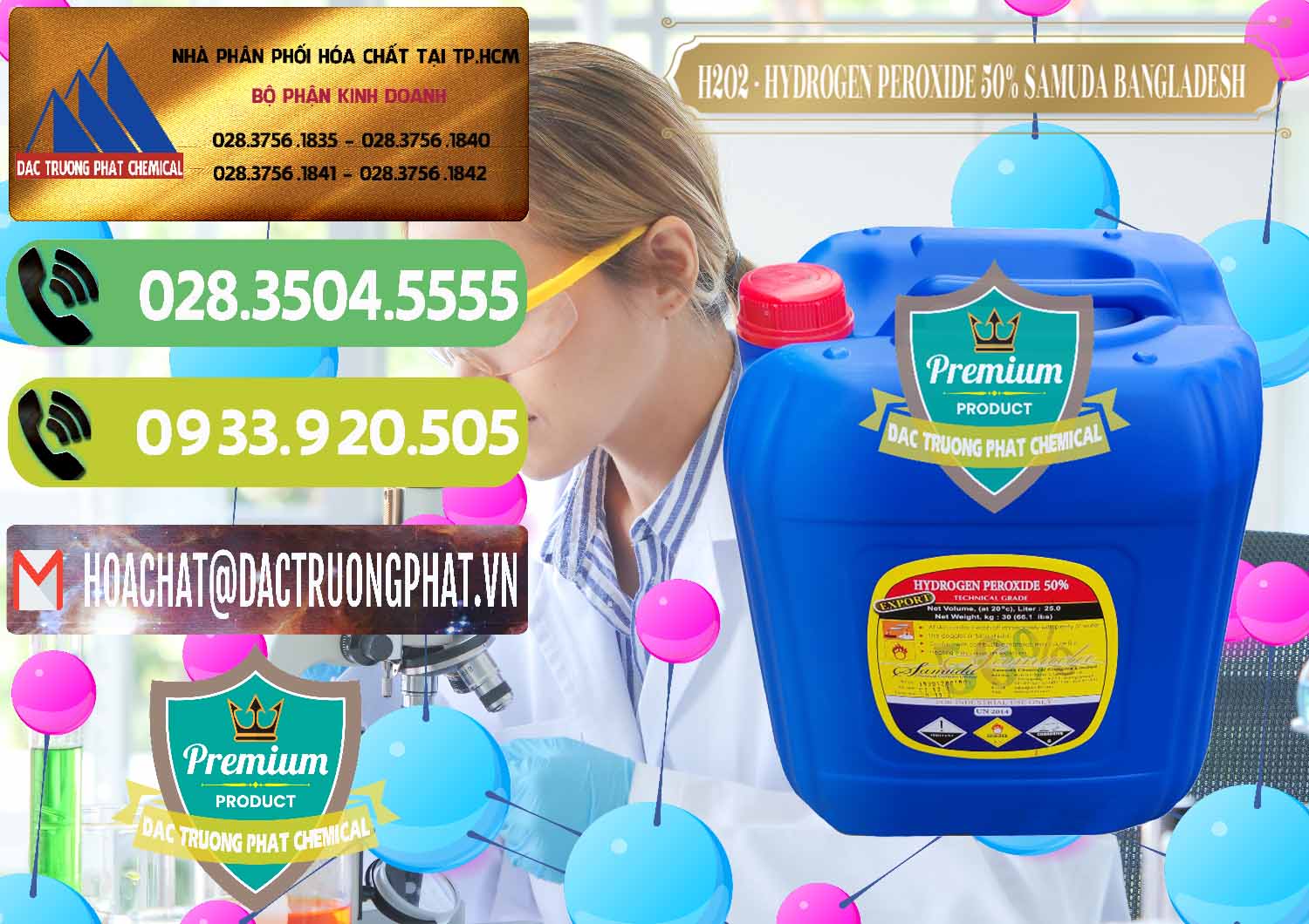Đơn vị chuyên bán © phân phối hóa chất H2O2 Dạng Lỏng * Oxy Già 50% Samuda Bangladesh Nhà phân phối ( bán ) H2O2 - Hydrogen Peroxide 50% Samuda Bangladesh - 0077 - Công ty cung ứng - phân phối hóa chất tại TP.HCM - hoachatmientay.vn