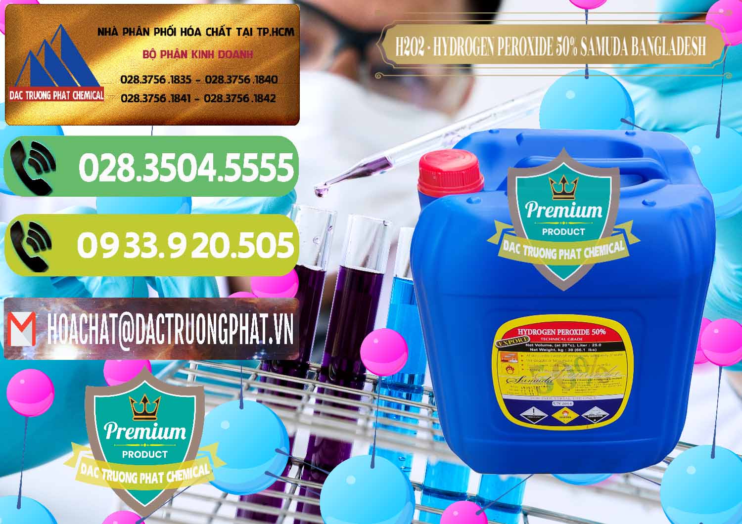 Đơn vị chuyên bán © phân phối hóa chất H2O2 Dạng Lỏng * Oxy Già 50% Samuda Bangladesh Bán _ cung cấp H2O2 - Hydrogen Peroxide 50% Samuda Bangladesh - 0077 - Cty cung cấp - phân phối hóa chất tại TP.HCM - hoachatmientay.vn