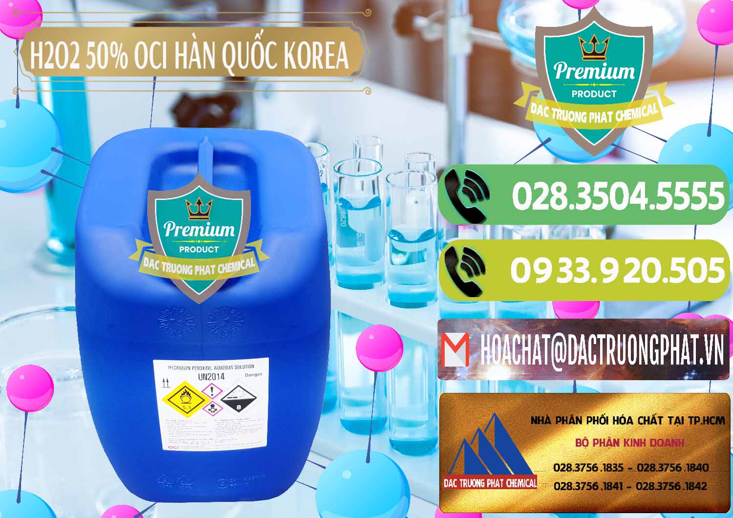 Chuyên kinh doanh ( bán ) H2O2 - Hydrogen Peroxide 50% OCI Hàn Quốc Korea - 0075 - Nơi chuyên cung ứng và phân phối hóa chất tại TP.HCM - hoachatmientay.vn