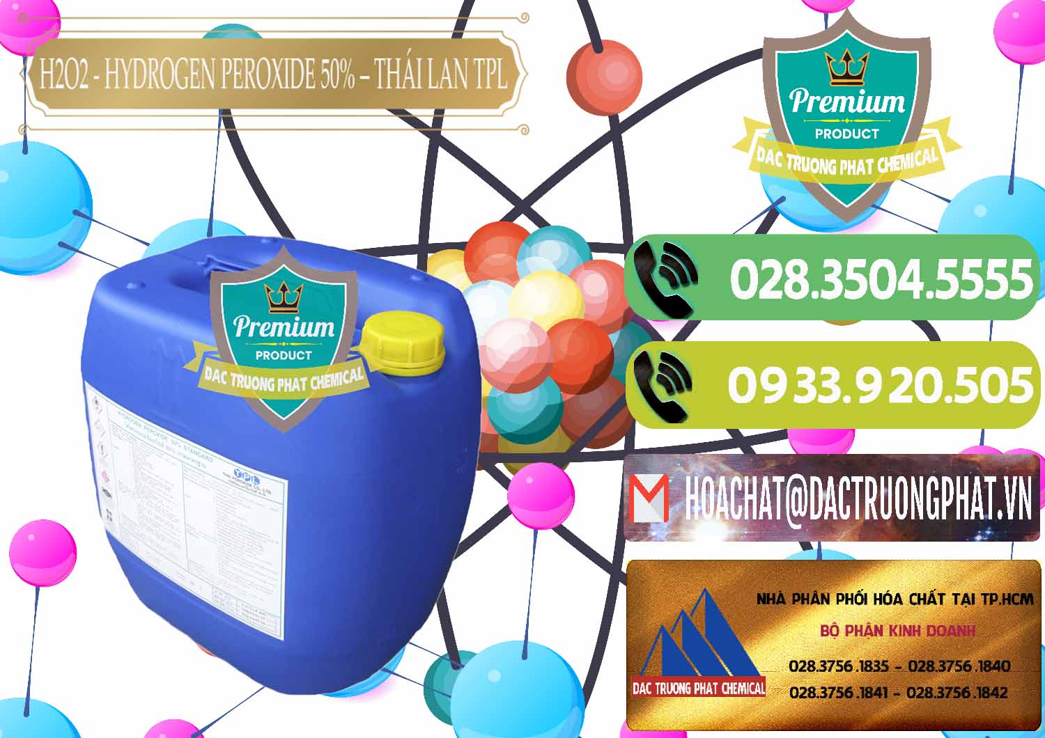 Cty phân phối < bán Hydrogen Peroxide Ø Hydrogen Dioxide Dạng Lỏng 50% TPL Thái Lan Thailand tại Bình Phước Cty nhập khẩu _ bán H2O2 - Hydrogen Peroxide 50% Thái Lan TPL - 0076 - Phân phối & cung cấp hóa chất tại TP.HCM - hoachatmientay.vn