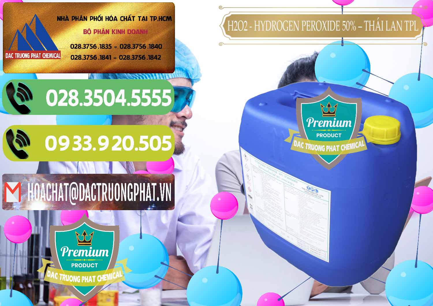 Đơn vị chuyên phân phối > bán hóa chất Nước Hydrogen Peroxide # Hydrogen Peroxide 50% TPL Thái Lan Thailand tại Cần Thơ Cty cung ứng ( bán ) H2O2 - Hydrogen Peroxide 50% Thái Lan TPL - 0076 - Cty chuyên kinh doanh ( phân phối ) hóa chất tại TP.HCM - hoachatmientay.vn