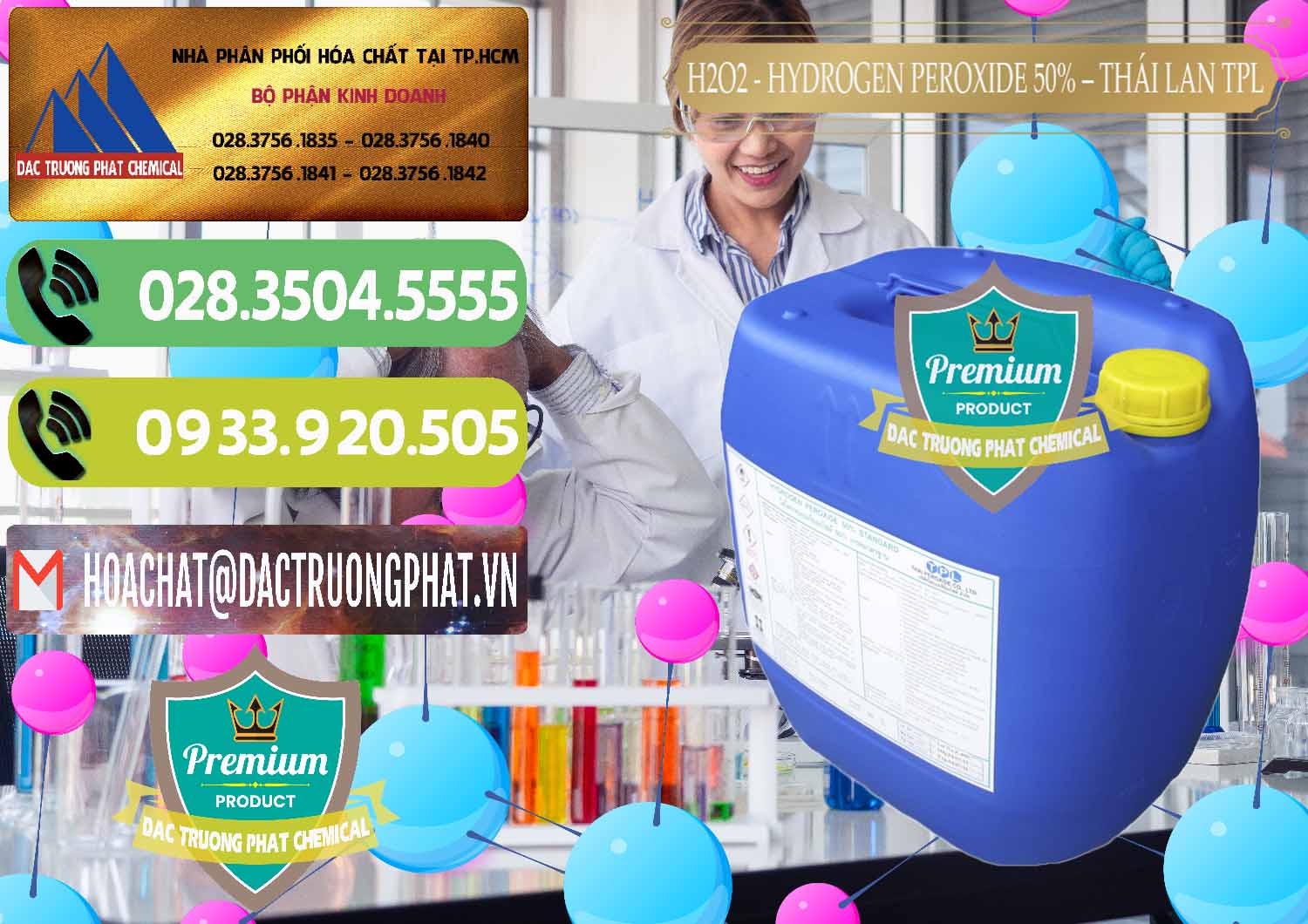 Công ty chuyên bán » cung ứng Hydrogen Peroxide & H2O2 Dạng Nước 50% TPL Thái Lan Thailand tại Đồng Nai Cty cung ứng - bán H2O2 - Hydrogen Peroxide 50% Thái Lan TPL - 0076 - Công ty bán và cung cấp hóa chất tại TP.HCM - hoachatmientay.vn