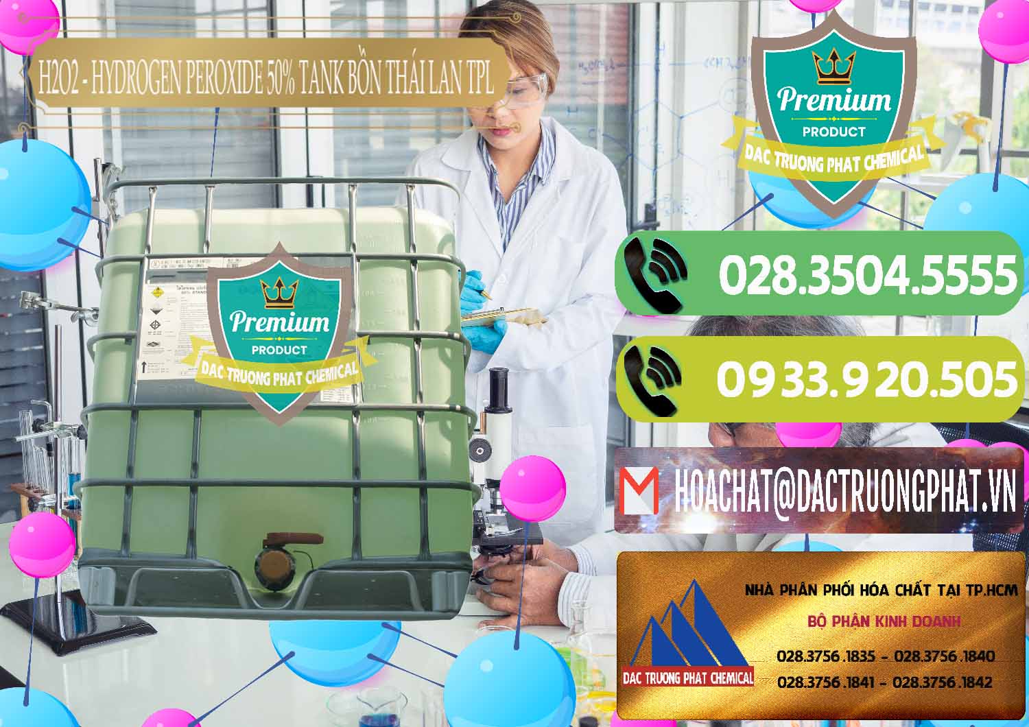 Công ty bán < cung ứng hóa chất Hydrogen Peroxide Ø Oxy Già Dạng Lỏng 50% Tank IBC Bồn Thái Lan TPL Cty phân phối - bán H2O2 - Hydrogen Peroxide 50% Tank IBC Bồn Thái Lan TPL - 0073 - Đơn vị cung cấp _ nhập khẩu hóa chất tại TP.HCM - hoachatmientay.vn