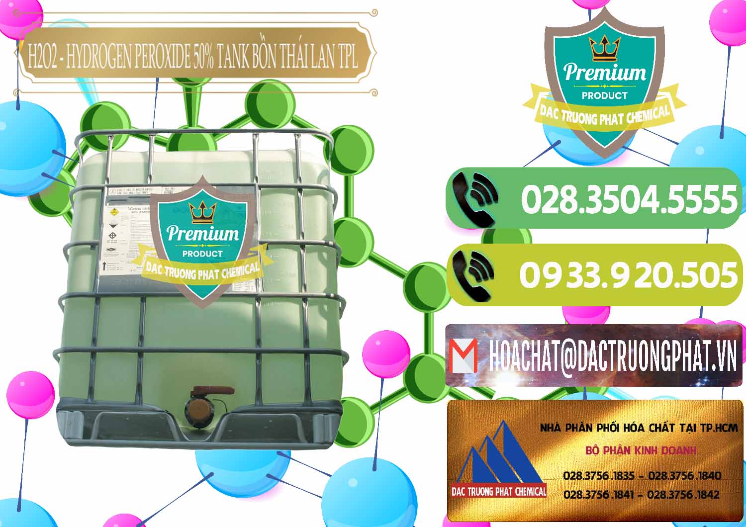 Thương mại - bán hóa chất Oxy Già > Hydro Peroxit Dạng Lỏng 50% Tank IBC Bồn Thái Lan TPL tại Bình Dương Cty cung cấp & bán H2O2 - Hydrogen Peroxide 50% Tank IBC Bồn Thái Lan TPL - 0073 - Chuyên cung ứng _ phân phối hóa chất tại TP.HCM - hoachatmientay.vn