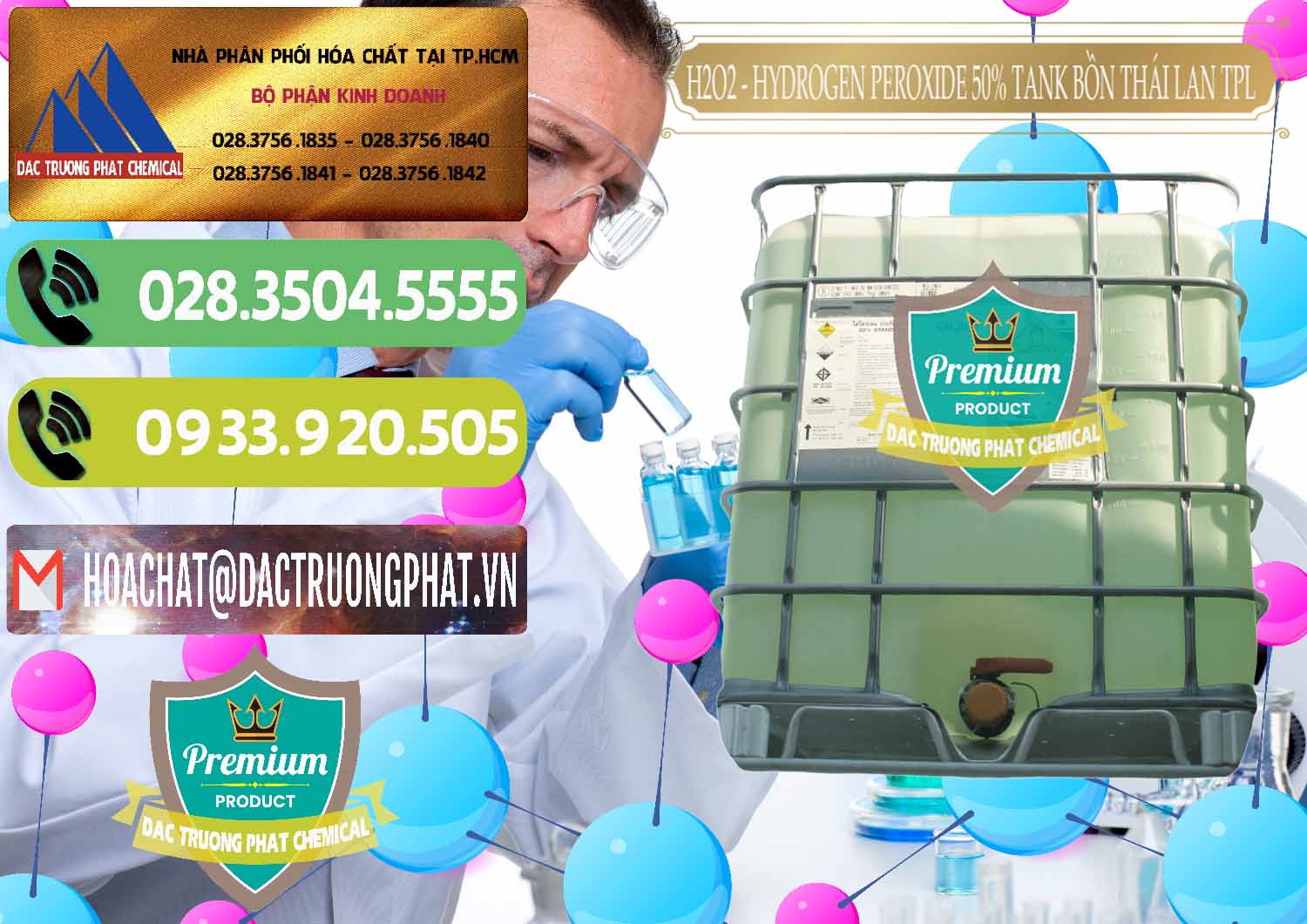Công ty phân phối và bán hóa chất Liquid Hydrogen Dioxide × H2O2 50% Tank IBC Bồn Thái Lan TPL Cung ứng ( bán ) H2O2 - Hydrogen Peroxide 50% Tank IBC Bồn Thái Lan TPL - 0073 - Nơi chuyên bán - phân phối hóa chất tại TP.HCM - hoachatmientay.vn