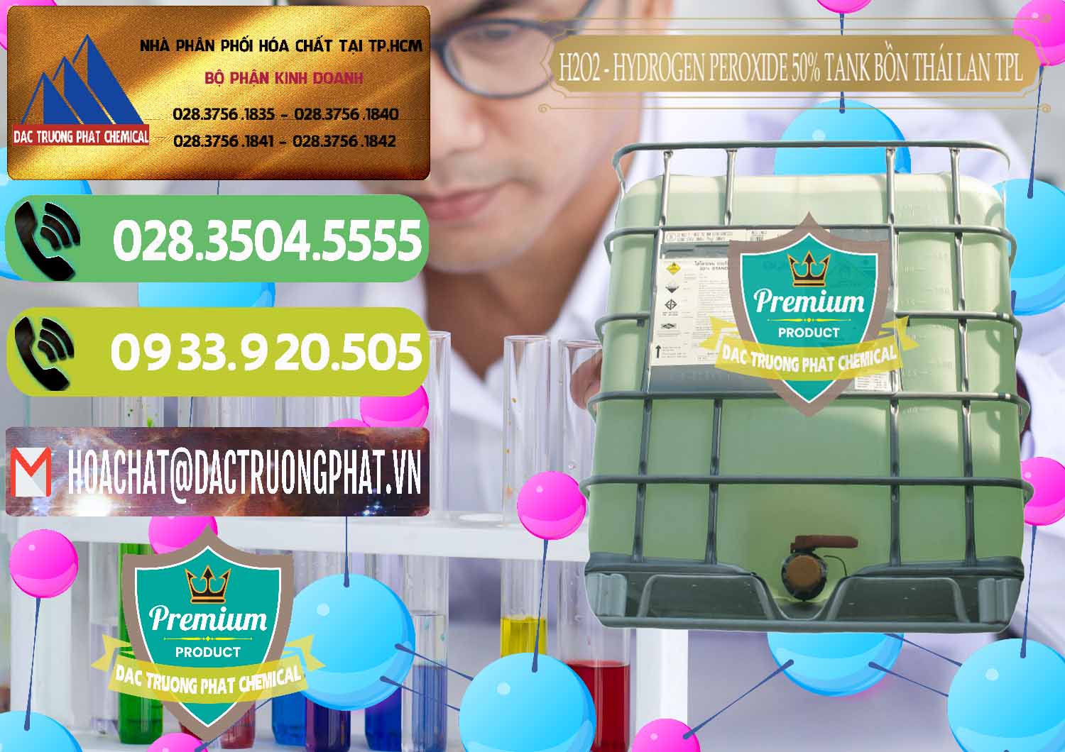 Cty bán / thương mại hóa chất Oxy Già Liquid > Hydrogen Peroxide 50% Tank IBC Bồn Thái Lan TPL Đơn vị chuyên phân phối & bán H2O2 - Hydrogen Peroxide 50% Tank IBC Bồn Thái Lan TPL - 0073 - Kinh doanh - phân phối hóa chất tại TP.HCM - hoachatmientay.vn