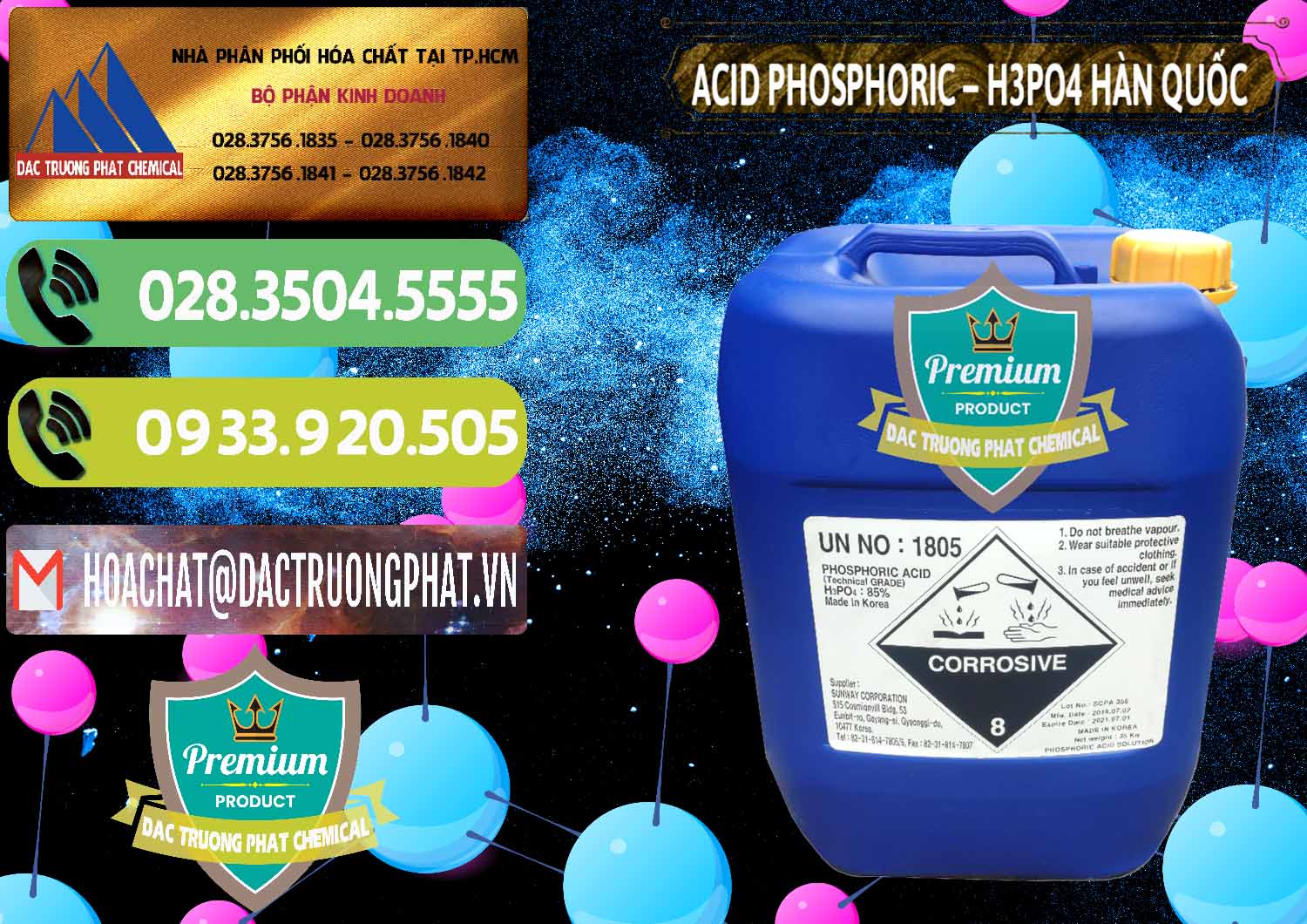 Đơn vị chuyên nhập khẩu - bán Acid Phosphoric – H3PO4 85% Can Xanh Hàn Quốc Korea - 0016 - Nhập khẩu và cung cấp hóa chất tại TP.HCM - hoachatmientay.vn