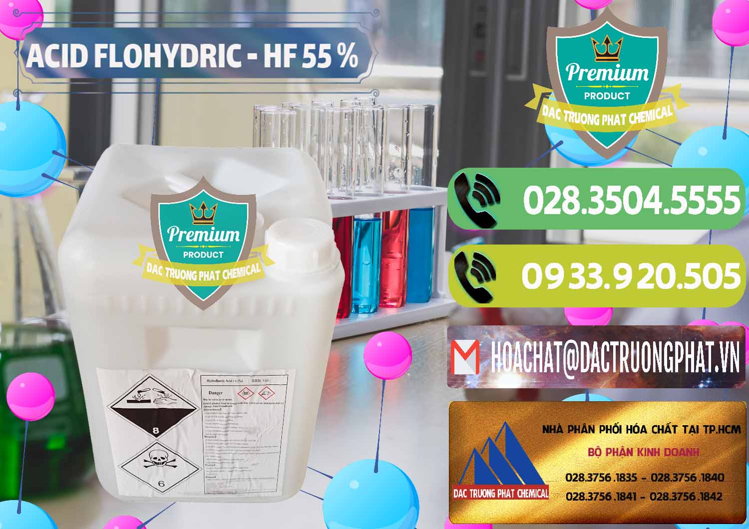 Nơi chuyên cung ứng - bán Axit HF - Acid HF 55% Can Trắng Trung Quốc China - 0079 - Nơi chuyên cung cấp - nhập khẩu hóa chất tại TP.HCM - hoachatmientay.vn