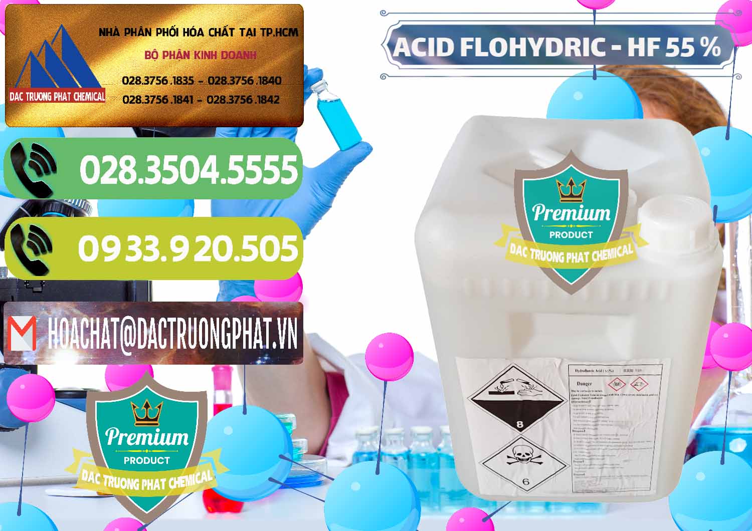 Đơn vị chuyên bán ( cung cấp ) Axit HF - Acid HF 55% Can Trắng Trung Quốc China - 0079 - Công ty nhập khẩu ( phân phối ) hóa chất tại TP.HCM - hoachatmientay.vn