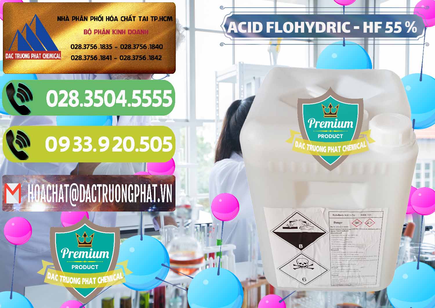 Công ty chuyên cung ứng và bán Axit HF - Acid HF 55% Can Trắng Trung Quốc China - 0079 - Nhà cung cấp và bán hóa chất tại TP.HCM - hoachatmientay.vn