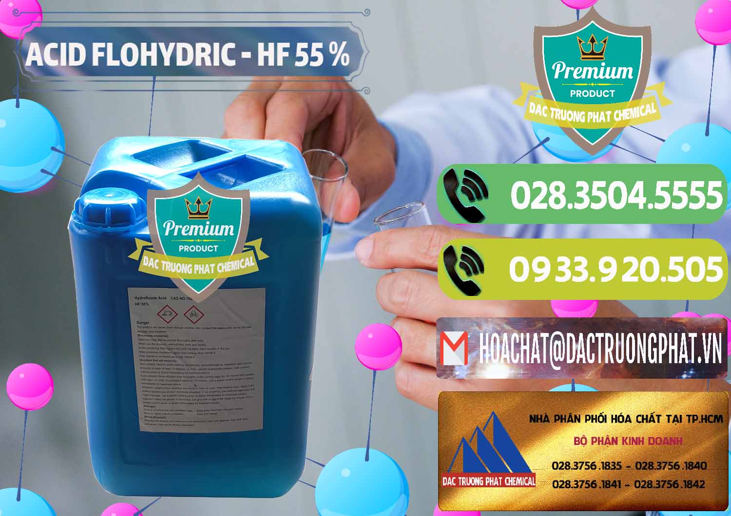 Nơi bán & cung ứng Axit HF - Acid HF 55% Can Xanh Trung Quốc China - 0080 - Đơn vị bán và cung cấp hóa chất tại TP.HCM - hoachatmientay.vn