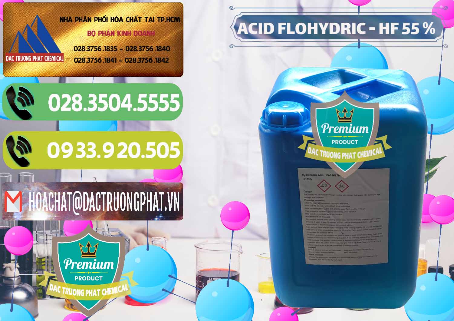 Cty chuyên bán & phân phối Axit HF - Acid HF 55% Can Xanh Trung Quốc China - 0080 - Cty chuyên bán _ cung cấp hóa chất tại TP.HCM - hoachatmientay.vn