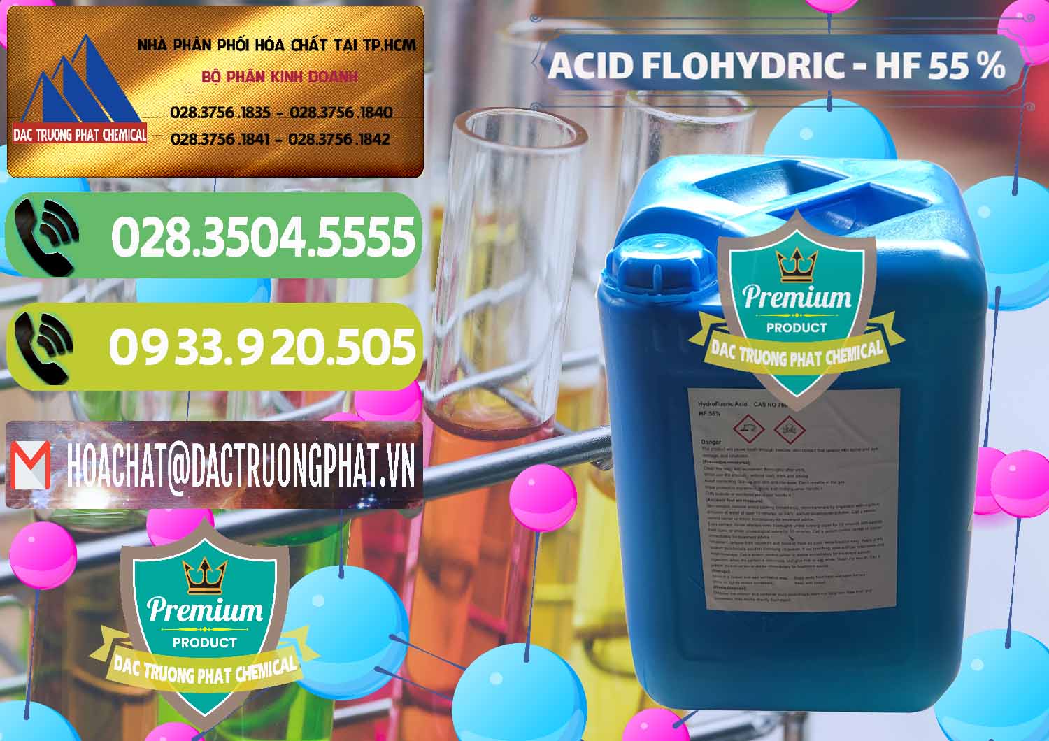 Đơn vị cung cấp & bán Axit HF - Acid HF 55% Can Xanh Trung Quốc China - 0080 - Phân phối ( nhập khẩu ) hóa chất tại TP.HCM - hoachatmientay.vn