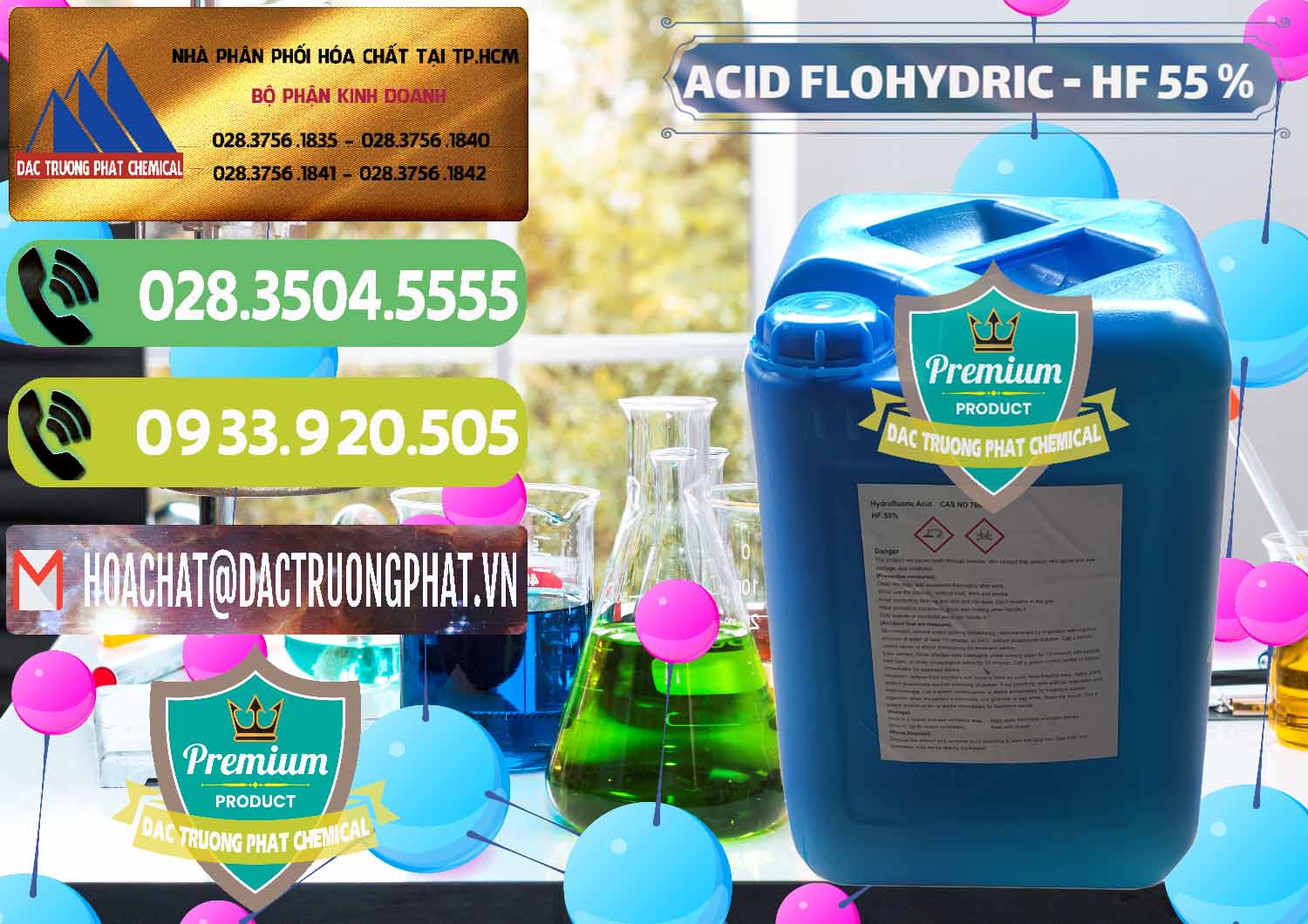 Công ty phân phối - bán Axit HF - Acid HF 55% Can Xanh Trung Quốc China - 0080 - Cty bán và cung cấp hóa chất tại TP.HCM - hoachatmientay.vn