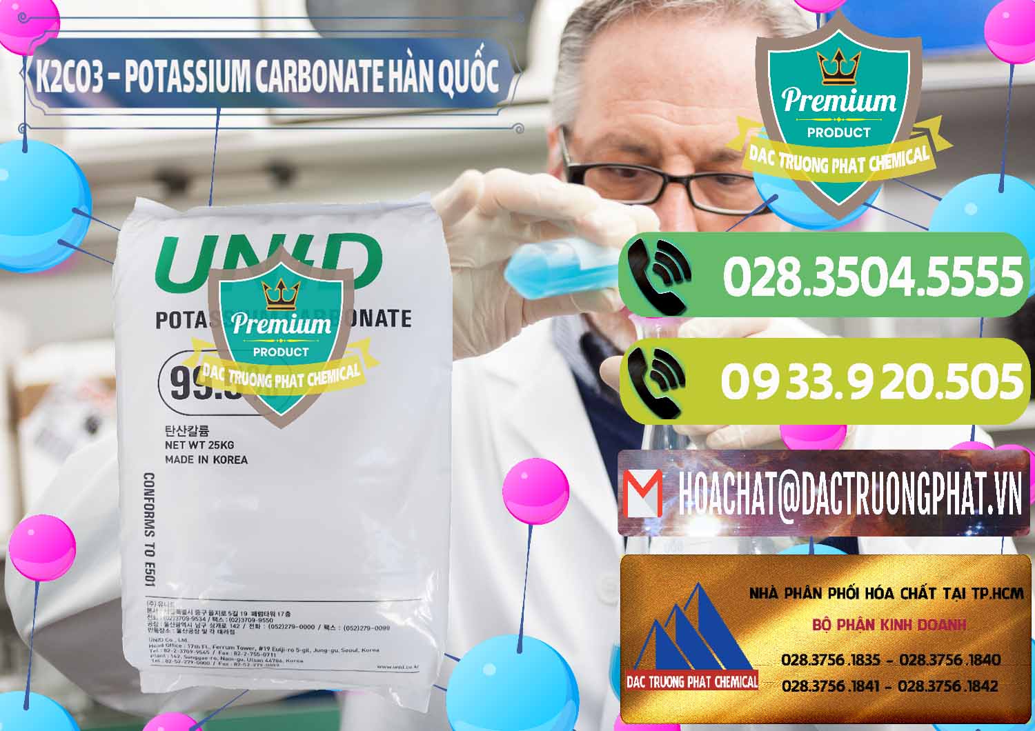 Công ty phân phối - bán K2Co3 – Potassium Carbonate Unid Hàn Quốc Korea - 0081 - Nơi cung cấp & nhập khẩu hóa chất tại TP.HCM - hoachatmientay.vn