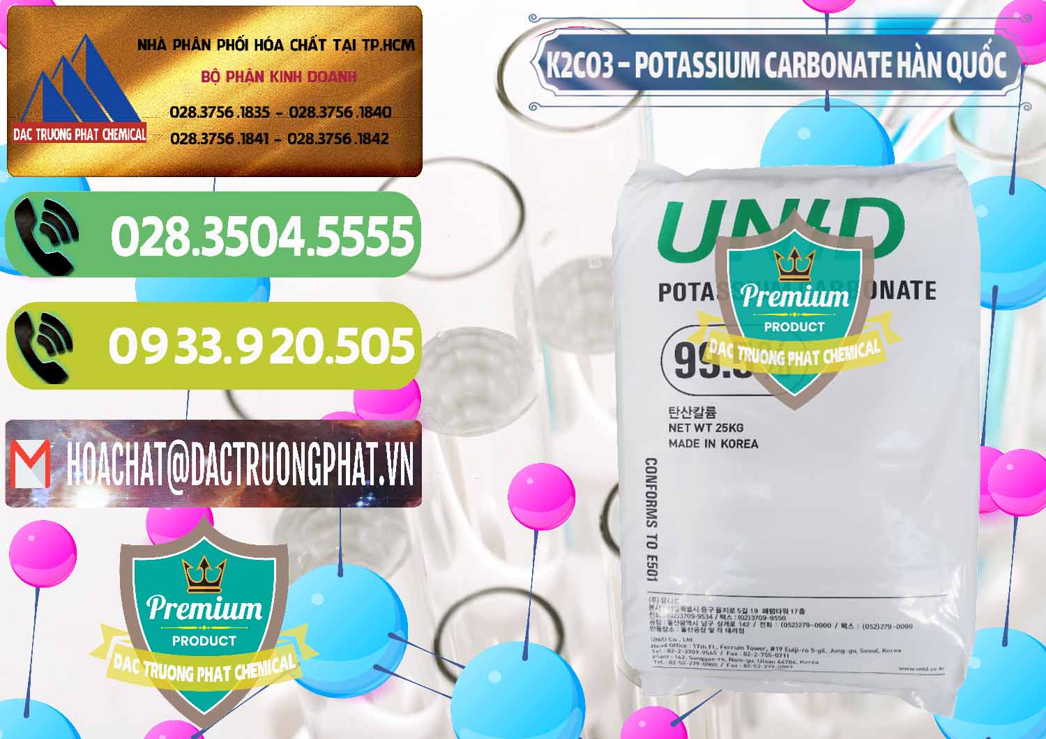 Chuyên nhập khẩu và bán K2Co3 – Potassium Carbonate Unid Hàn Quốc Korea - 0081 - Cty chuyên nhập khẩu & cung cấp hóa chất tại TP.HCM - hoachatmientay.vn
