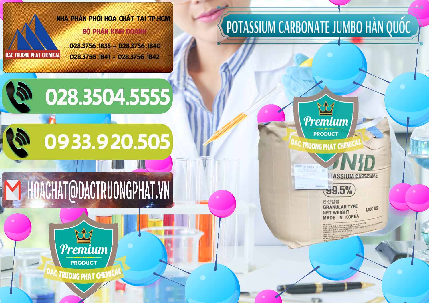 Đơn vị phân phối ( bán ) K2Co3 – Potassium Carbonate Jumbo Bành Unid Hàn Quốc Korea - 0434 - Cty chuyên cung cấp ( nhập khẩu ) hóa chất tại TP.HCM - hoachatmientay.vn
