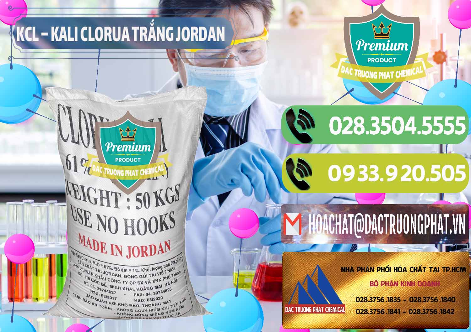 Chuyên nhập khẩu ( bán ) KCL – Kali Clorua Trắng Jordan - 0088 - Phân phối - kinh doanh hóa chất tại TP.HCM - hoachatmientay.vn