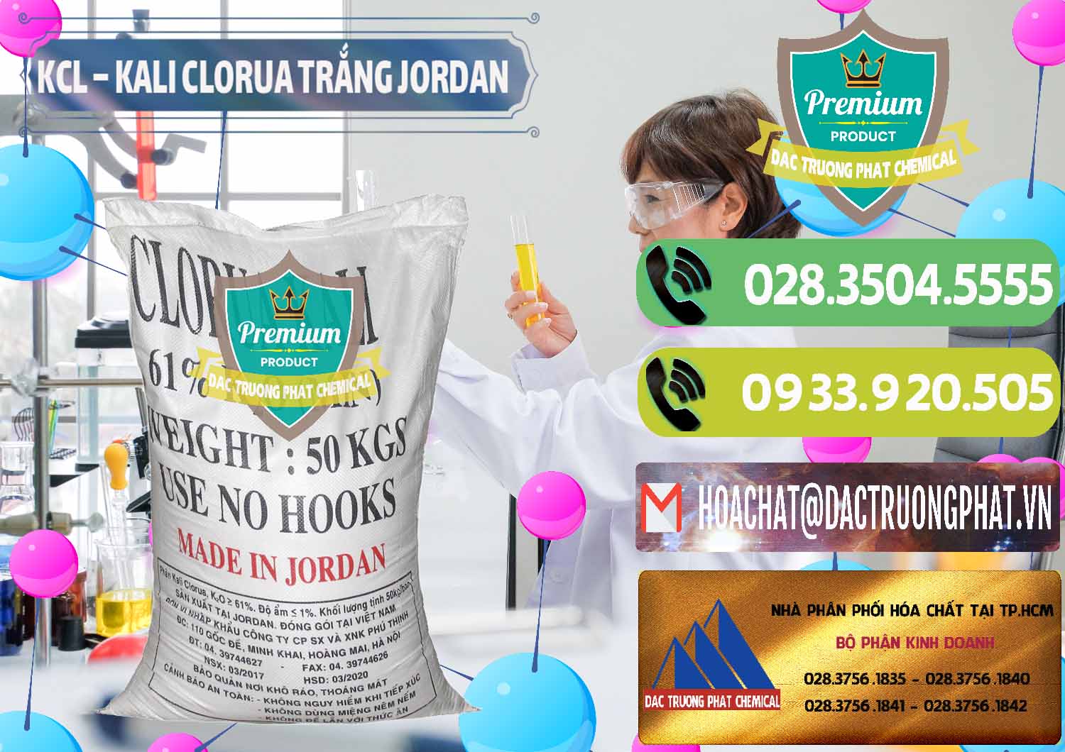 Công ty nhập khẩu - bán KCL – Kali Clorua Trắng Jordan - 0088 - Chuyên phân phối và kinh doanh hóa chất tại TP.HCM - hoachatmientay.vn