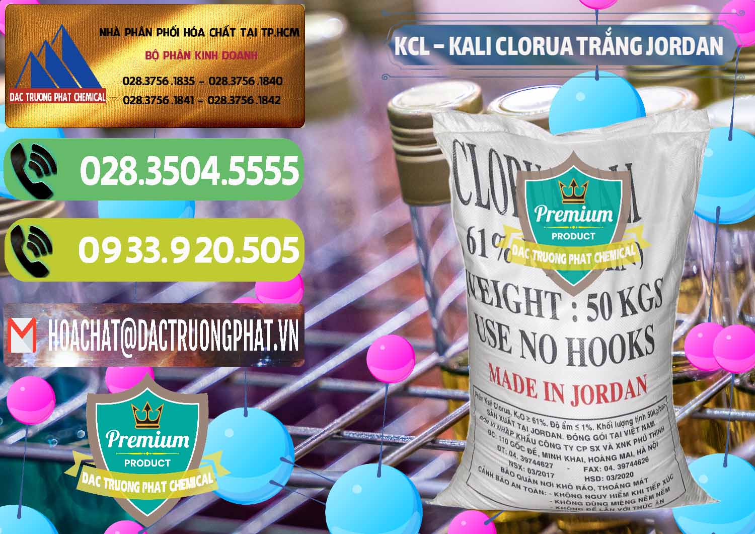 Công ty bán & phân phối KCL – Kali Clorua Trắng Jordan - 0088 - Chuyên bán và phân phối hóa chất tại TP.HCM - hoachatmientay.vn