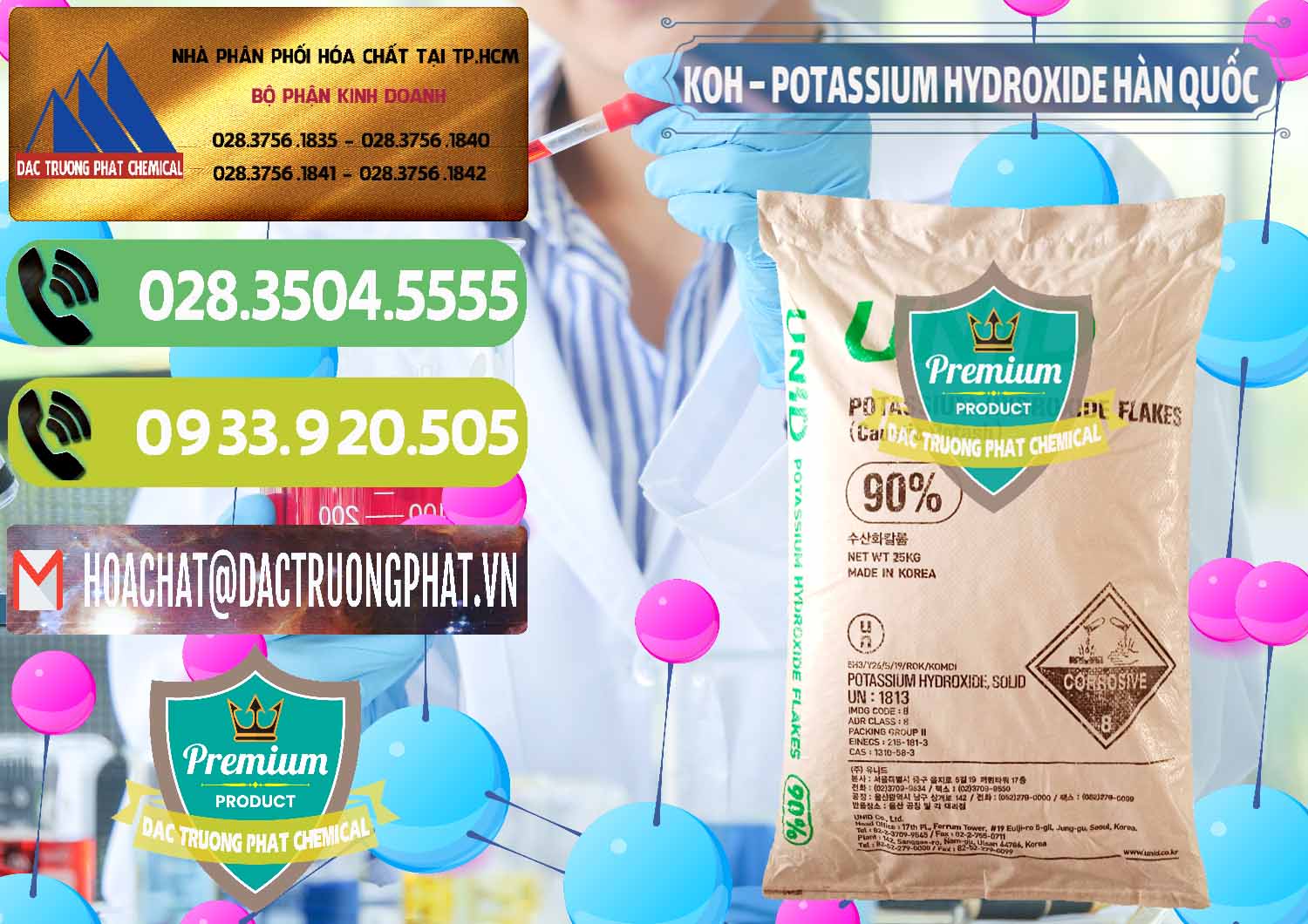 Chuyên bán - cung cấp KOH ( 90%) – Potassium Hydroxide Unid Hàn Quốc Korea - 0090 - Công ty chuyên cung cấp - bán hóa chất tại TP.HCM - hoachatmientay.vn