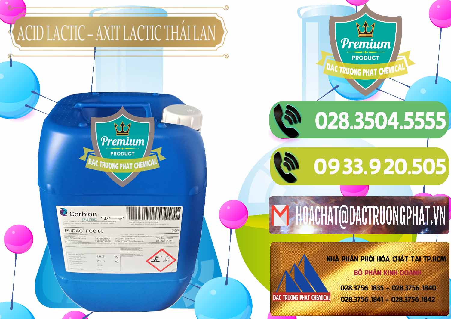 Công ty kinh doanh ( bán ) Acid Lactic – Axit Lactic Thái Lan Purac FCC 88 - 0012 - Công ty cung cấp và kinh doanh hóa chất tại TP.HCM - hoachatmientay.vn