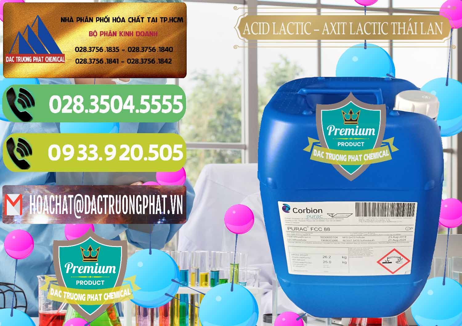 Nhà cung ứng và bán Acid Lactic – Axit Lactic Thái Lan Purac FCC 88 - 0012 - Nhập khẩu ( phân phối ) hóa chất tại TP.HCM - hoachatmientay.vn