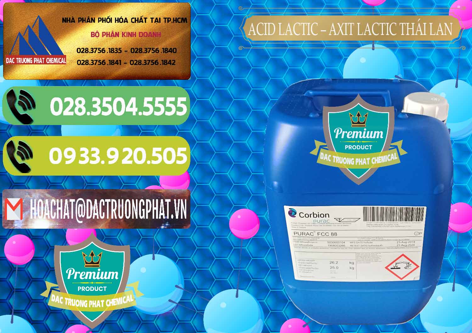 Cty cung ứng & bán Acid Lactic – Axit Lactic Thái Lan Purac FCC 88 - 0012 - Công ty chuyên nhập khẩu _ cung cấp hóa chất tại TP.HCM - hoachatmientay.vn