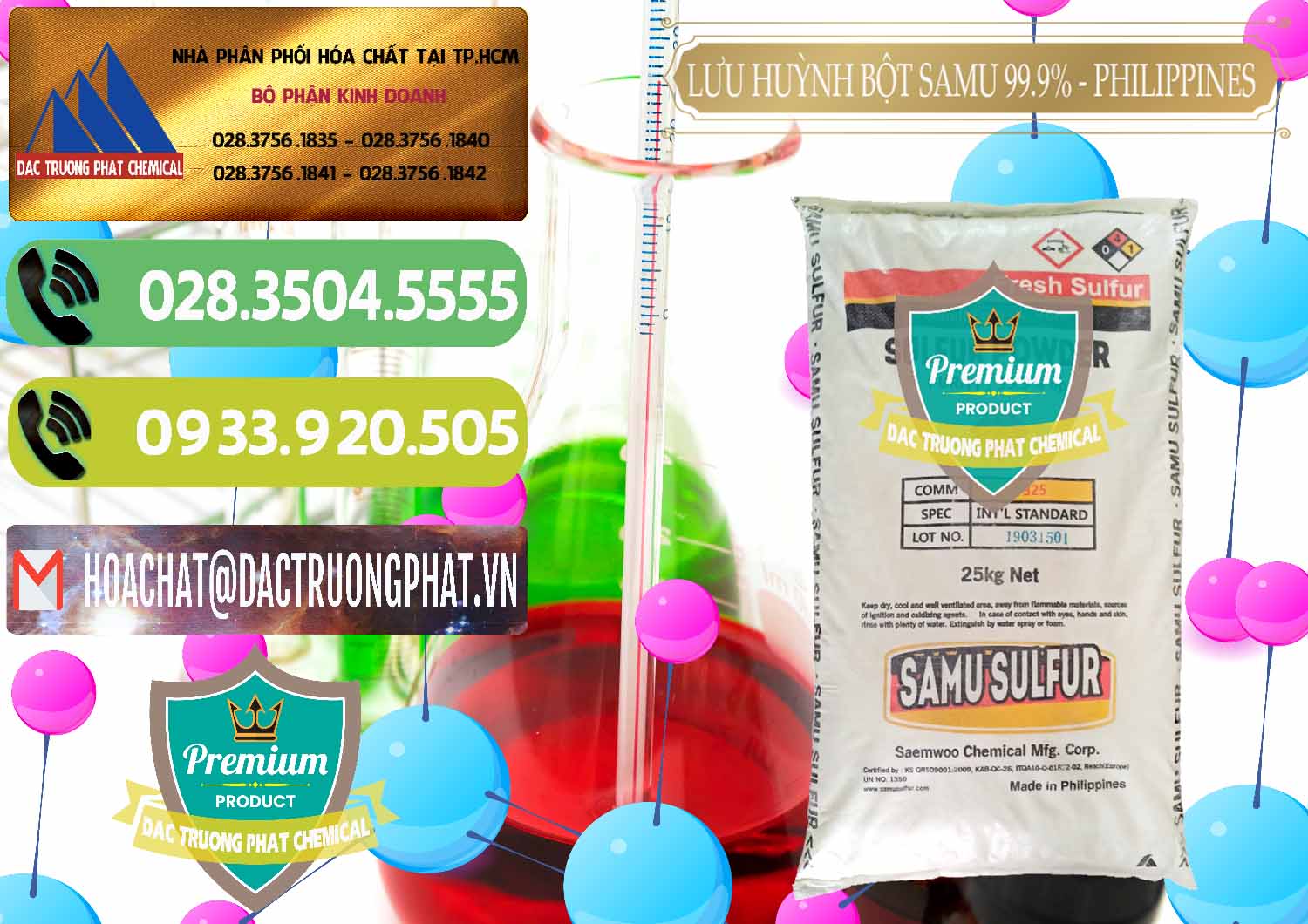 Nhà phân phối - bán Lưu huỳnh Bột - Sulfur Powder Samu Philippines - 0201 - Phân phối & cung ứng hóa chất tại TP.HCM - hoachatmientay.vn