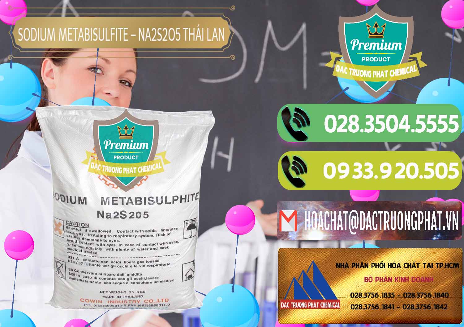 Đơn vị chuyên phân phối - bán Sodium Metabisulfite - NA2S2O5 Thái Lan Cowin - 0145 - Nơi chuyên phân phối _ cung ứng hóa chất tại TP.HCM - hoachatmientay.vn
