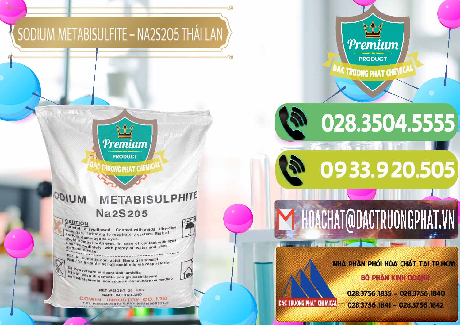 Nơi chuyên cung cấp ( bán ) Sodium Metabisulfite - NA2S2O5 Thái Lan Cowin - 0145 - Kinh doanh và cung cấp hóa chất tại TP.HCM - hoachatmientay.vn