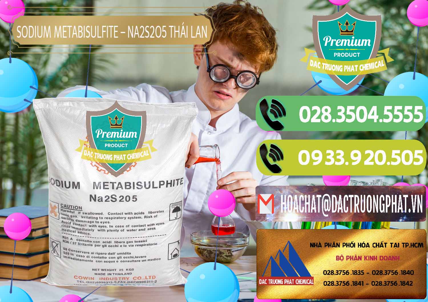 Công ty kinh doanh _ bán Sodium Metabisulfite - NA2S2O5 Thái Lan Cowin - 0145 - Nơi phân phối ( bán ) hóa chất tại TP.HCM - hoachatmientay.vn