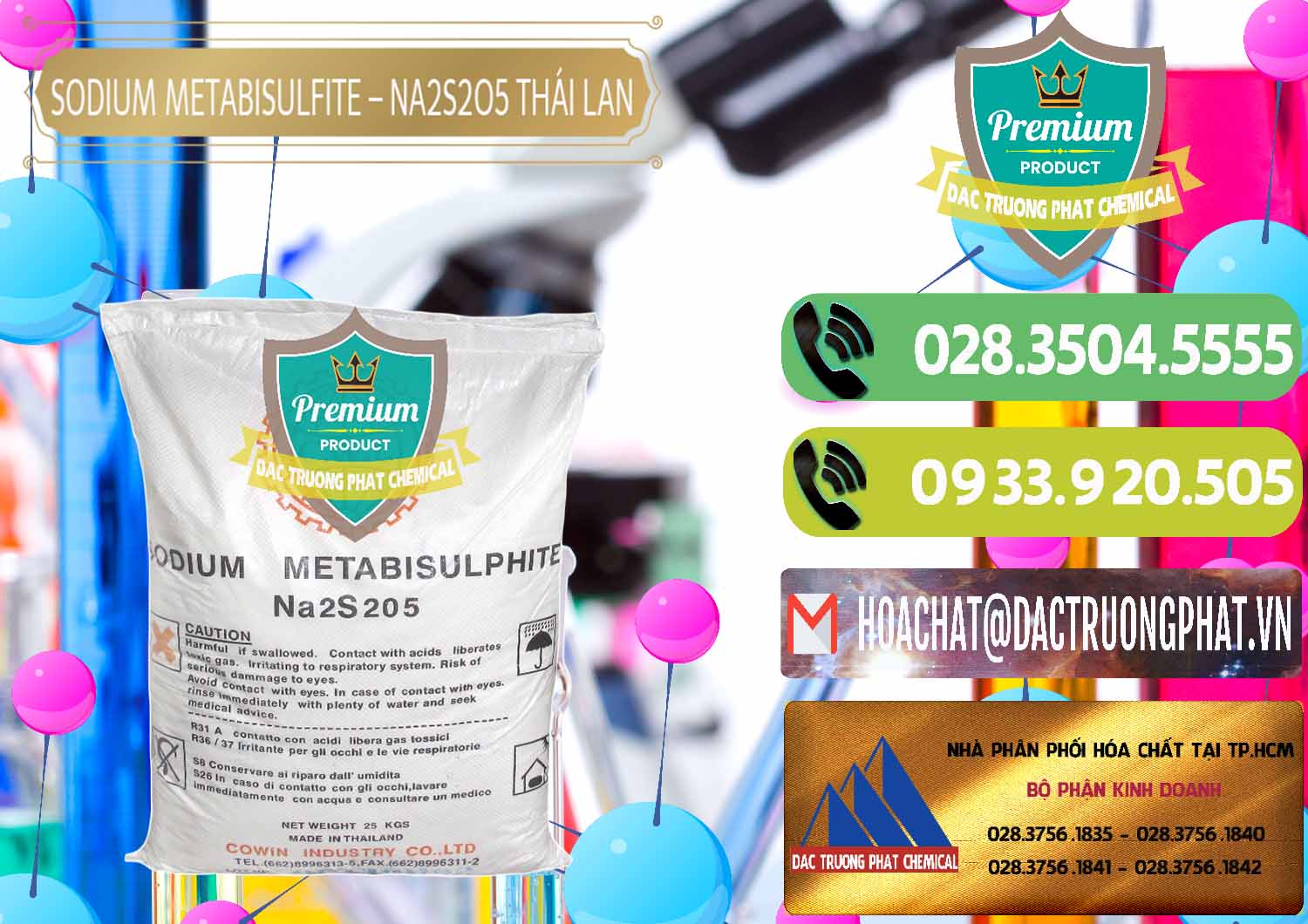 Công ty chuyên cung cấp ( bán ) Sodium Metabisulfite - NA2S2O5 Thái Lan Cowin - 0145 - Công ty chuyên kinh doanh _ cung cấp hóa chất tại TP.HCM - hoachatmientay.vn