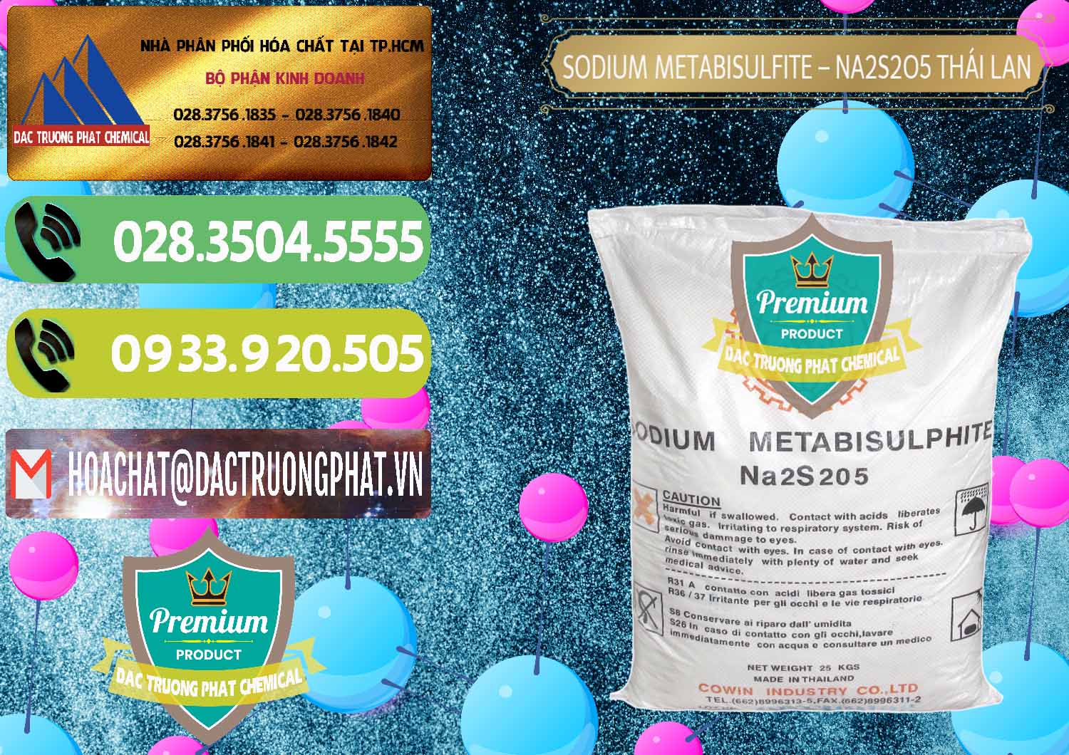 Nhập khẩu và bán Sodium Metabisulfite - NA2S2O5 Thái Lan Cowin - 0145 - Đơn vị chuyên phân phối & nhập khẩu hóa chất tại TP.HCM - hoachatmientay.vn