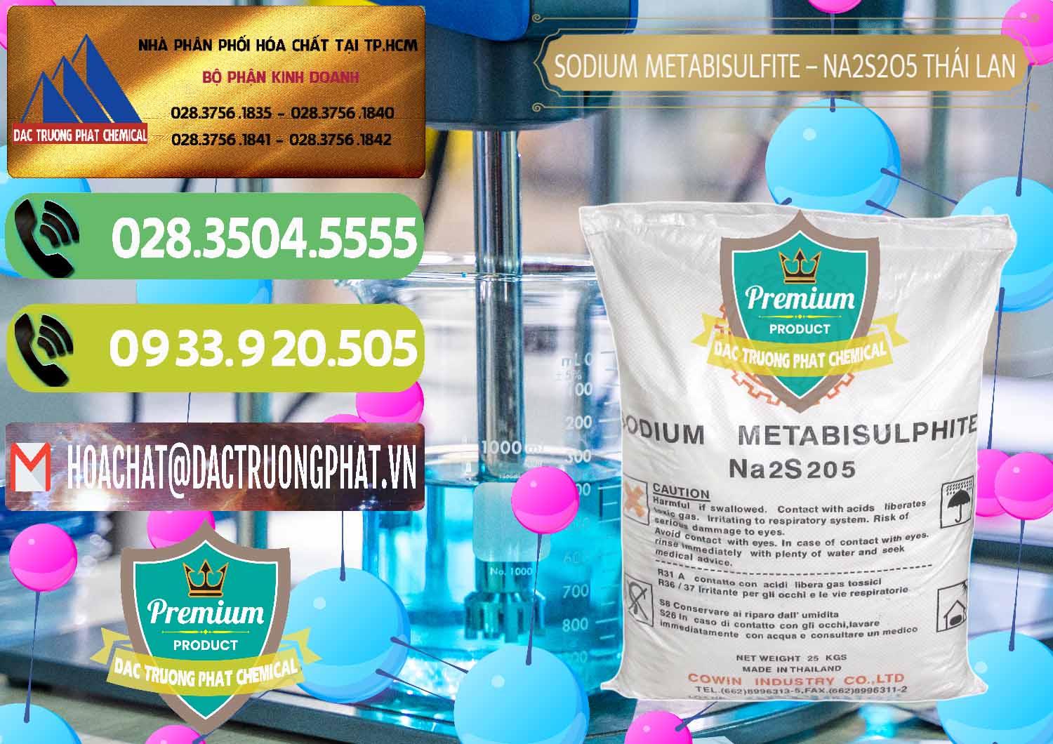 Cty kinh doanh _ bán Sodium Metabisulfite - NA2S2O5 Thái Lan Cowin - 0145 - Đơn vị cung ứng - phân phối hóa chất tại TP.HCM - hoachatmientay.vn