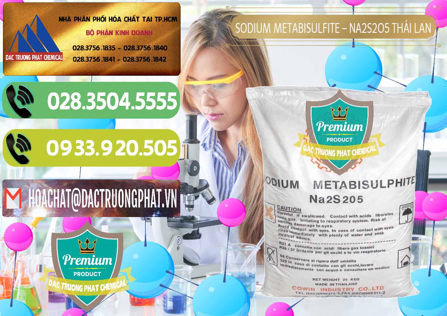 Đơn vị chuyên bán _ phân phối Sodium Metabisulfite - NA2S2O5 Thái Lan Cowin - 0145 - Nhà nhập khẩu & phân phối hóa chất tại TP.HCM - hoachatmientay.vn