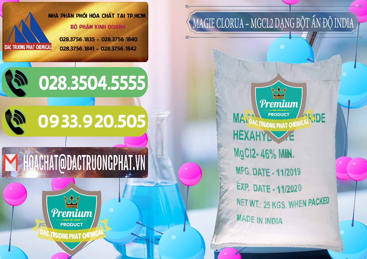 Cty chuyên kinh doanh _ bán Magie Clorua – MGCL2 96% Dạng Bột Ấn Độ India - 0206 - Cty chuyên kinh doanh và phân phối hóa chất tại TP.HCM - hoachatmientay.vn