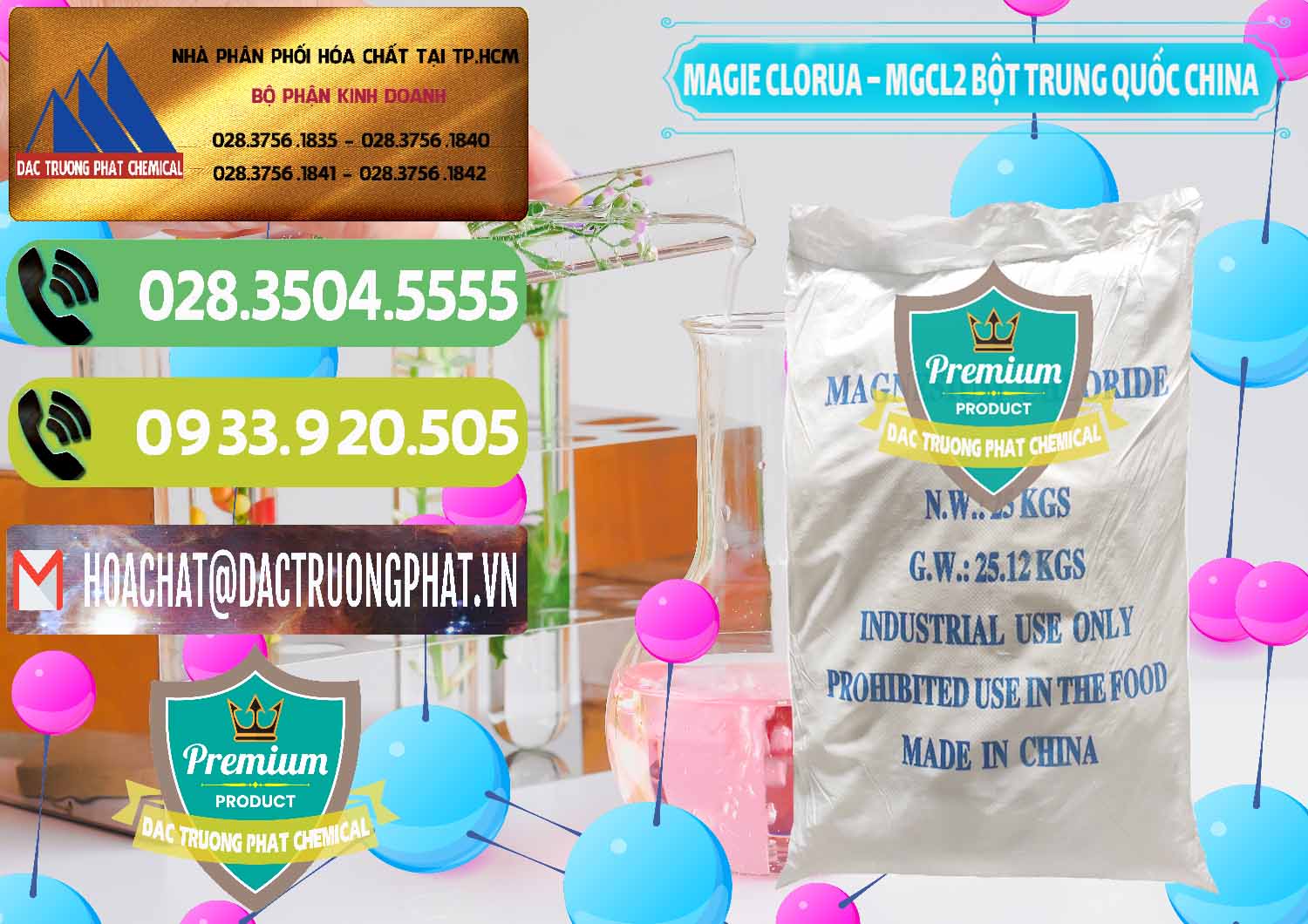 Đơn vị kinh doanh & bán Magie Clorua – MGCL2 96% Dạng Bột Bao Chữ Xanh Trung Quốc China - 0207 - Công ty cung cấp & phân phối hóa chất tại TP.HCM - hoachatmientay.vn