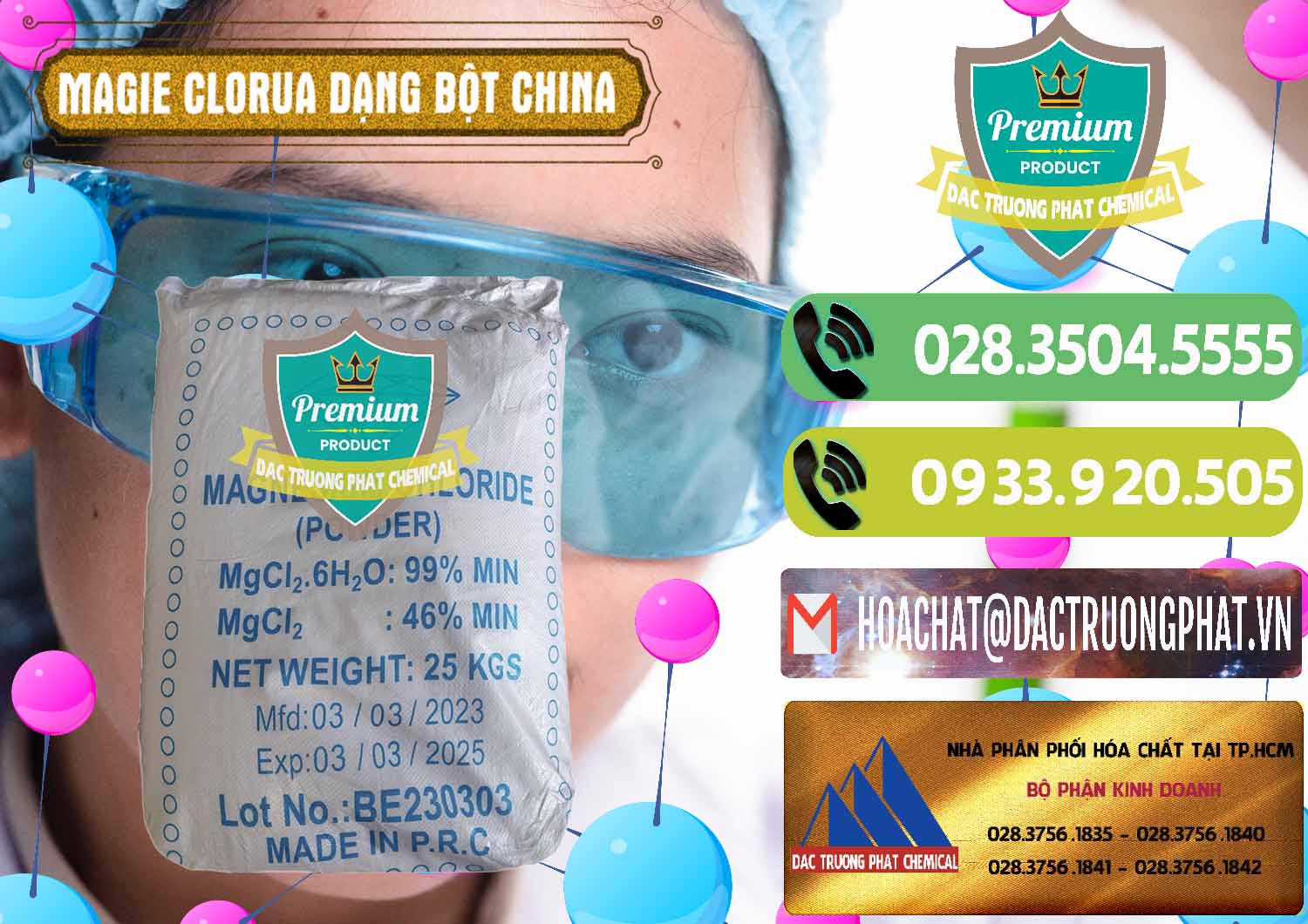 Nhà nhập khẩu ( bán ) Magie Clorua – MGCL2 96% Dạng Bột Logo Kim Cương Trung Quốc China - 0387 - Nhà cung cấp ( phân phối ) hóa chất tại TP.HCM - hoachatmientay.vn