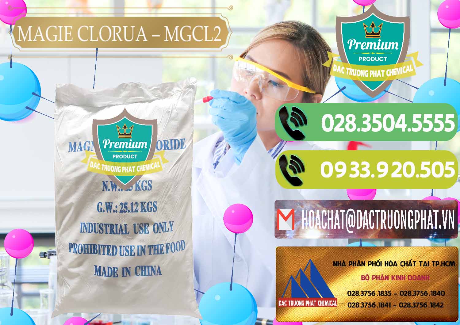 Cty kinh doanh ( bán ) Magie Clorua – MGCL2 96% Dạng Vảy Trung Quốc China - 0091 - Chuyên bán - phân phối hóa chất tại TP.HCM - hoachatmientay.vn