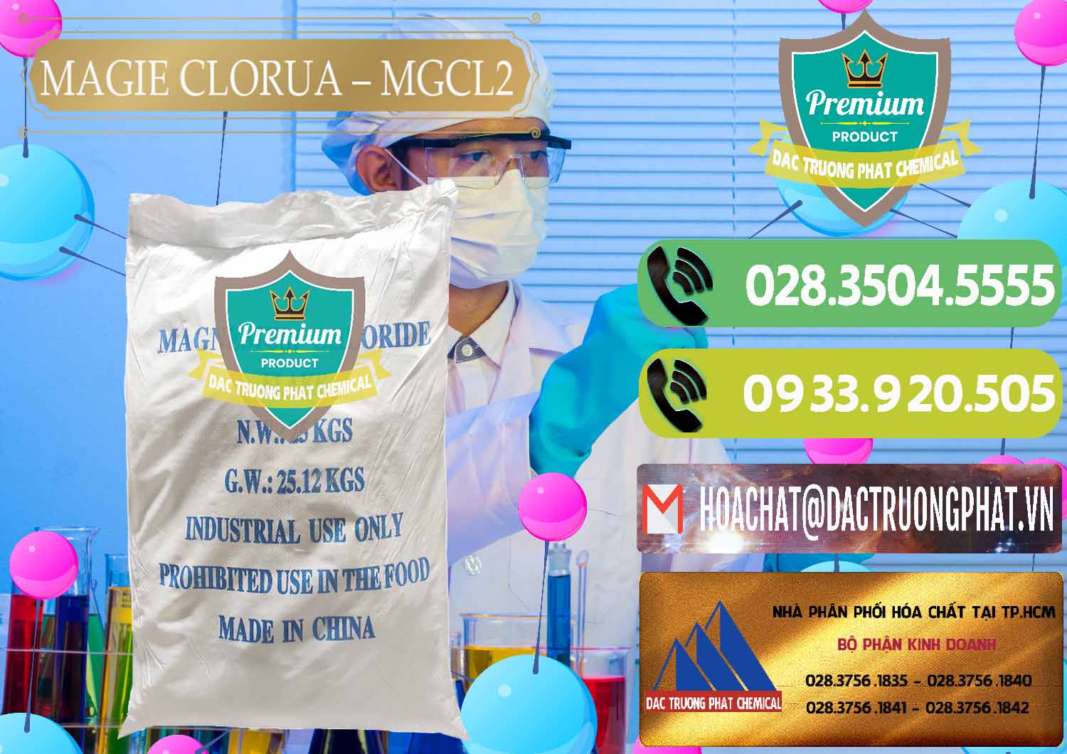 Chuyên cung ứng & bán Magie Clorua – MGCL2 96% Dạng Vảy Trung Quốc China - 0091 - Đơn vị cung cấp và phân phối hóa chất tại TP.HCM - hoachatmientay.vn