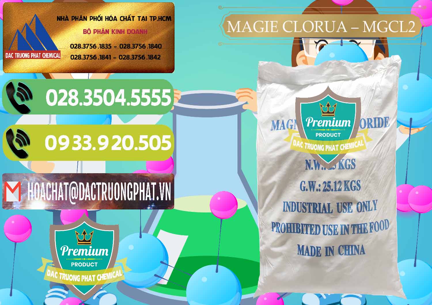 Nơi cung cấp & bán Magie Clorua – MGCL2 96% Dạng Vảy Trung Quốc China - 0091 - Kinh doanh - cung cấp hóa chất tại TP.HCM - hoachatmientay.vn