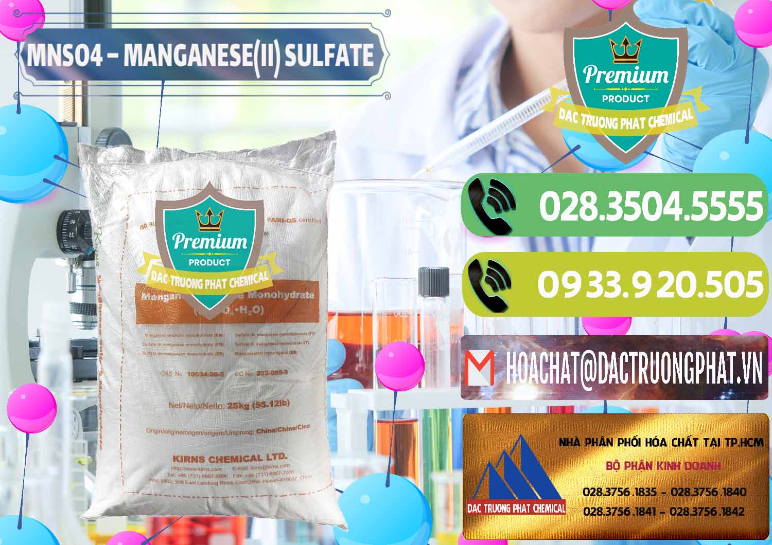 Nơi kinh doanh và bán MNSO4 – Manganese (II) Sulfate Kirns Trung Quốc China - 0095 - Công ty phân phối - bán hóa chất tại TP.HCM - hoachatmientay.vn